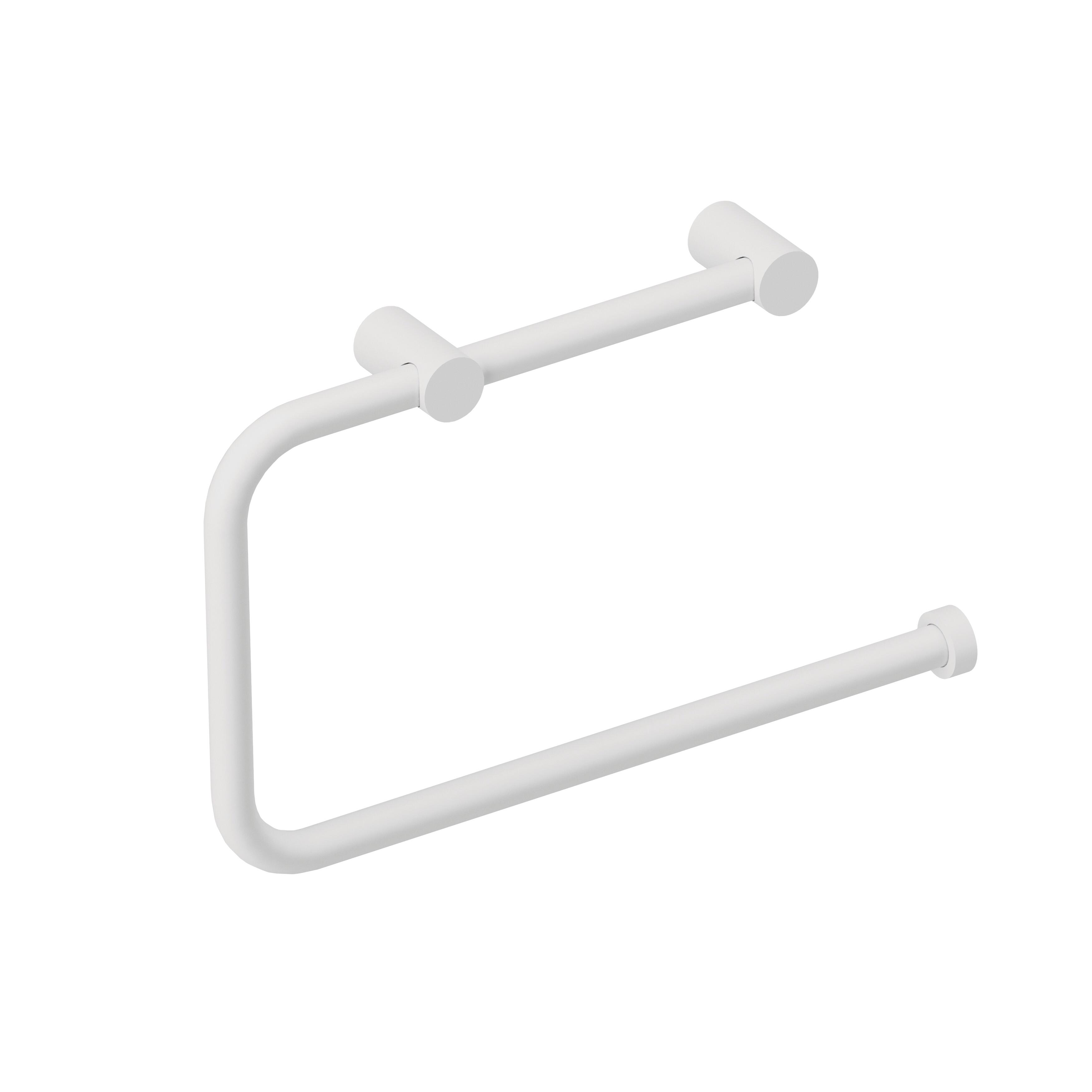 Cosmic Toallero De Aro Mate Para Atornillar Logic 3X12x20 Cm Blanco , Leroy Merlin