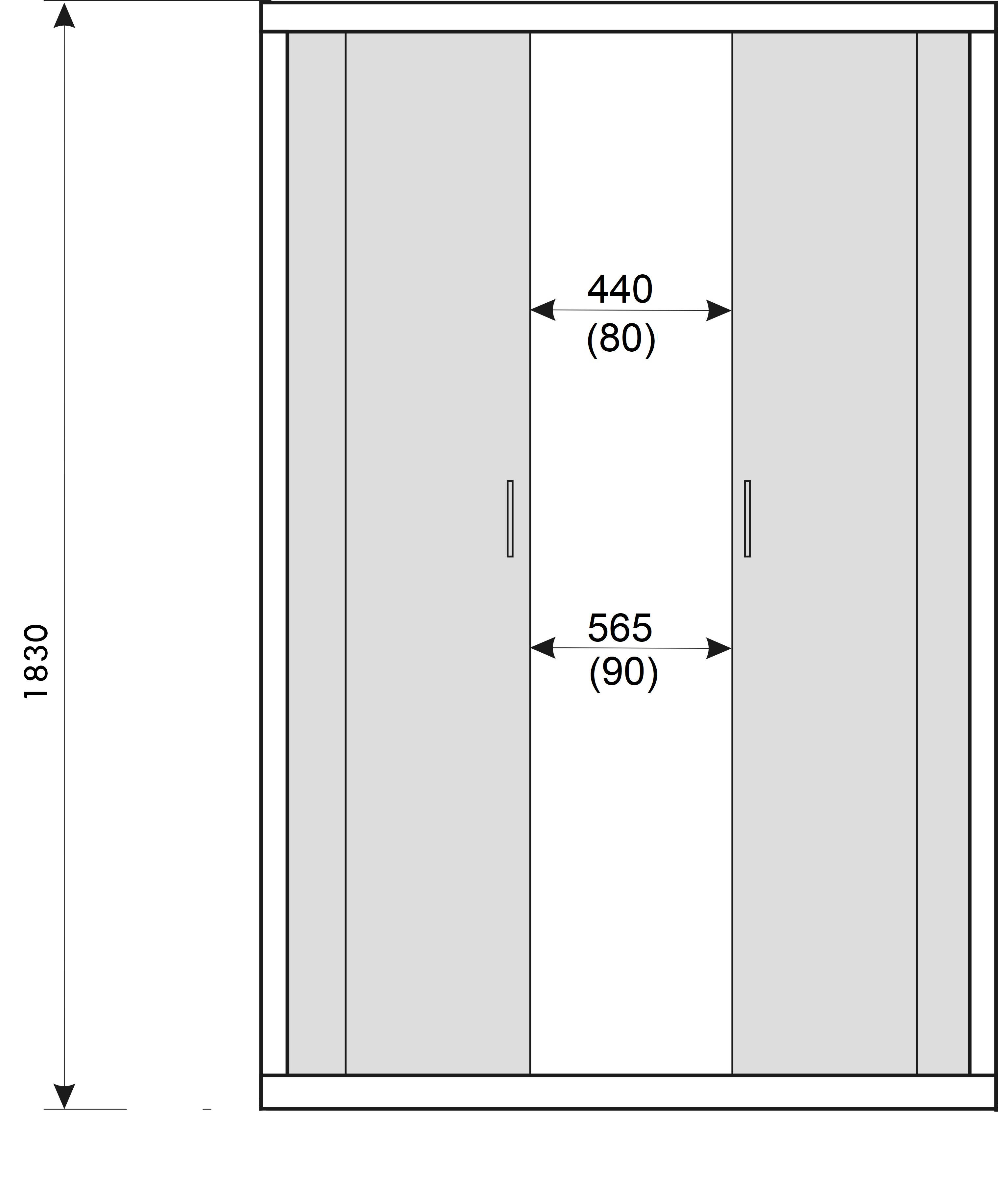 Kabina prysznicowa półokrągła Kama Black 80 x 80 x 183 cm czarna Liveno - 3