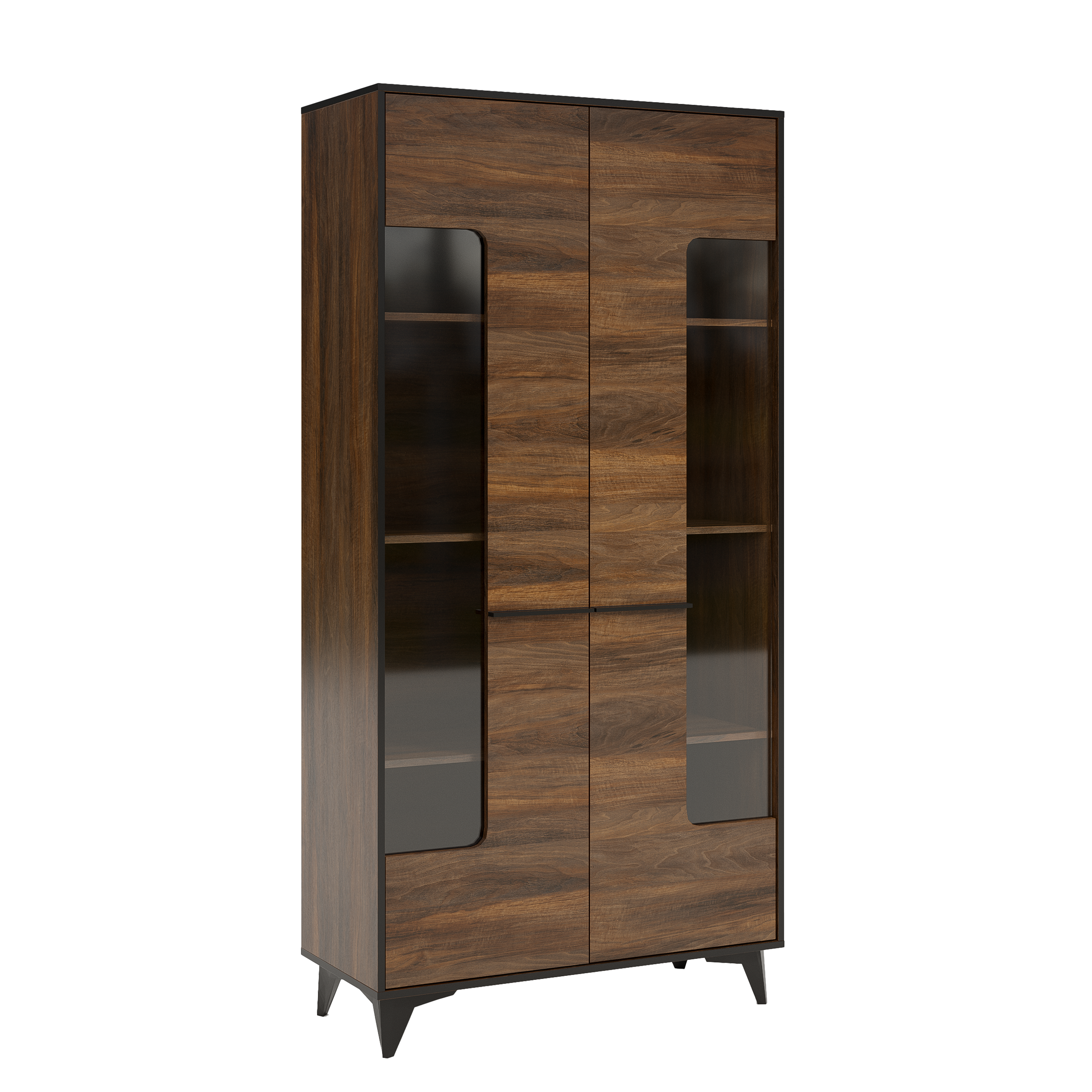 Witryna Shiran Walnut 91 x 40 x 185cm