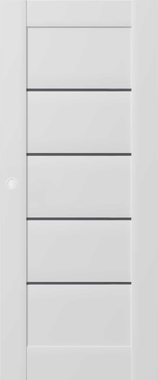 Drzwi przesuwne pokojowe Vinci Nero białe 90 prawe Voster