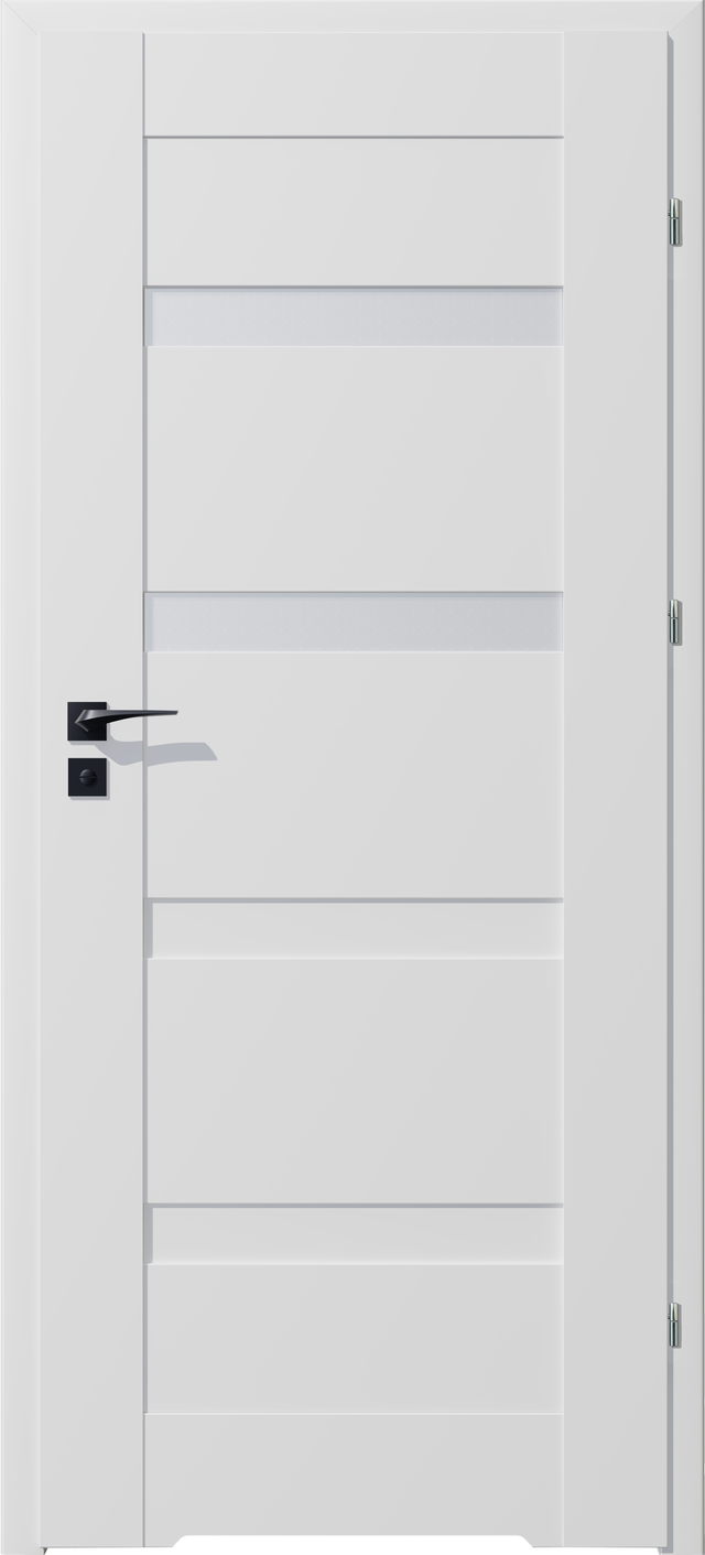 Drzwi wewnętrzne łazienkowe z podcięciem wentylacyjnym Parma Białe 80 Prawe Artens