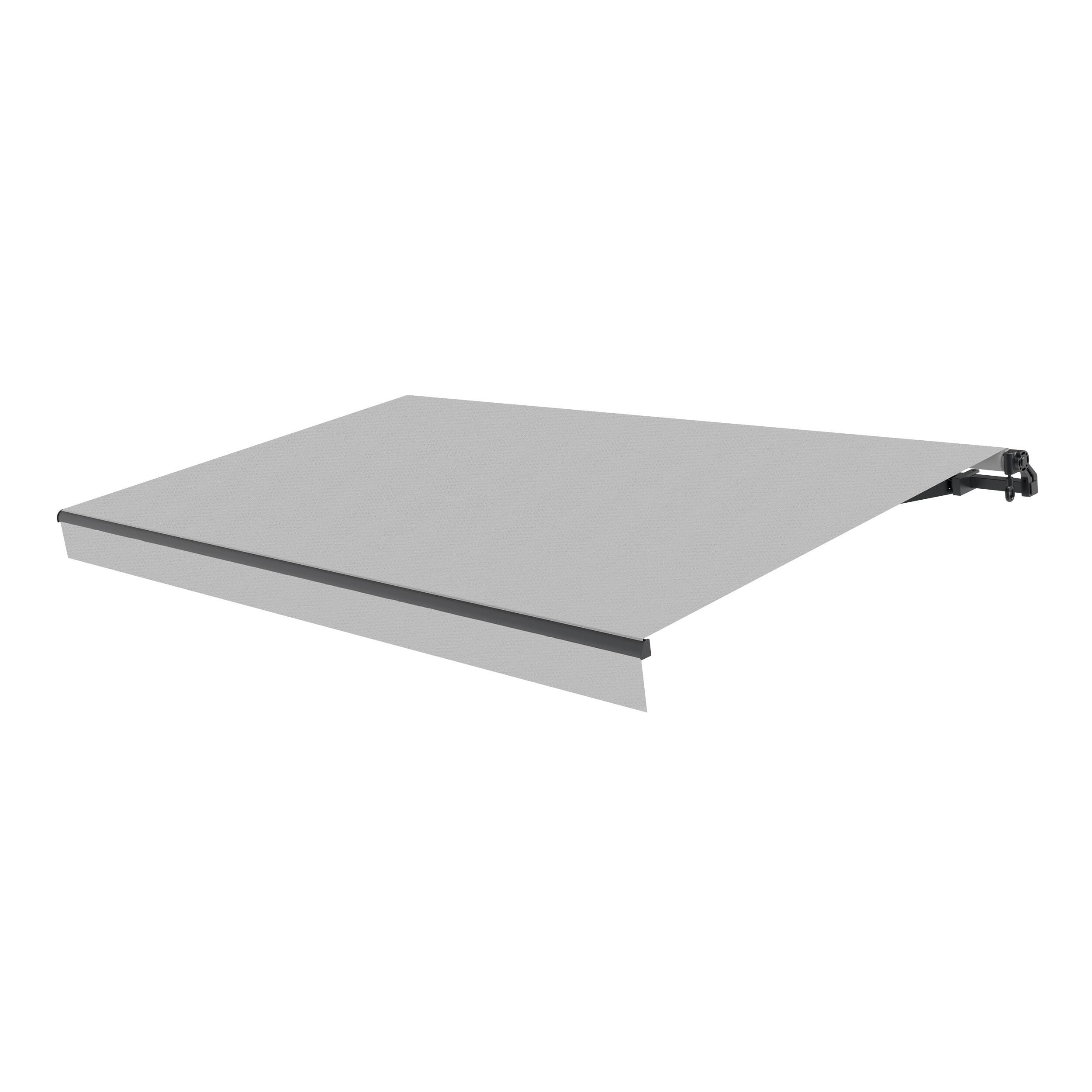 Toldo brazo extensible classic dark manual sin cofre antracita tela gris 4x2,5 m