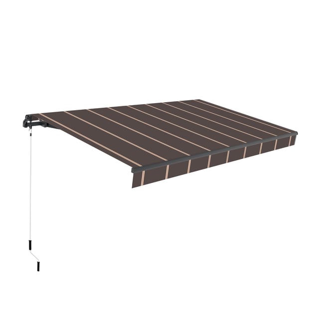 Toldo brazo extensible Classic Dark manual sin cofre antracita tela gris 4x2,5 m