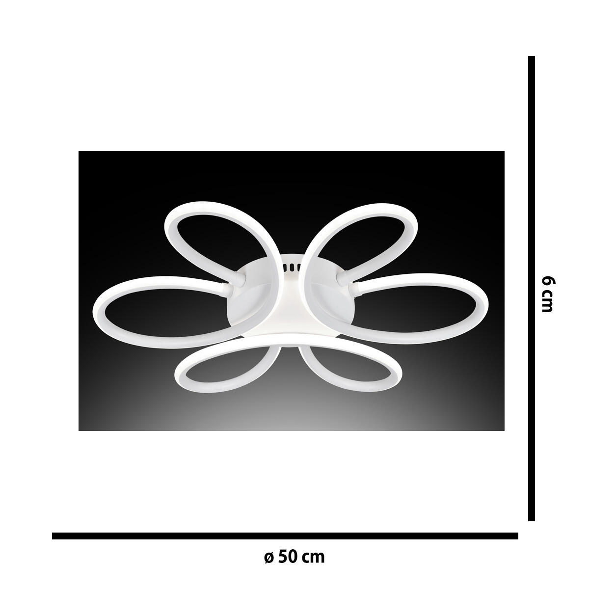 Plafoniera LED Fiore Ø 50 cm bianco NOVECENTO