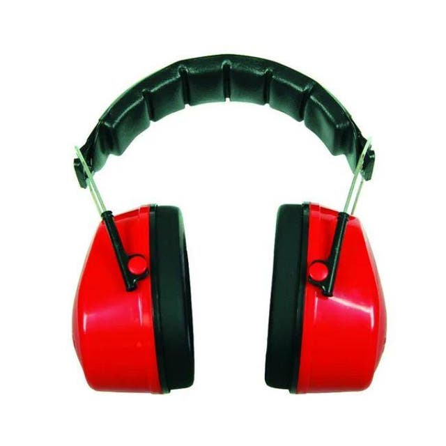 Cuffie Antirumore Protettive Cabilock - Riduzione Rumore Potente, Per Lavoro, Studio, Cantiere, Colore Rosso