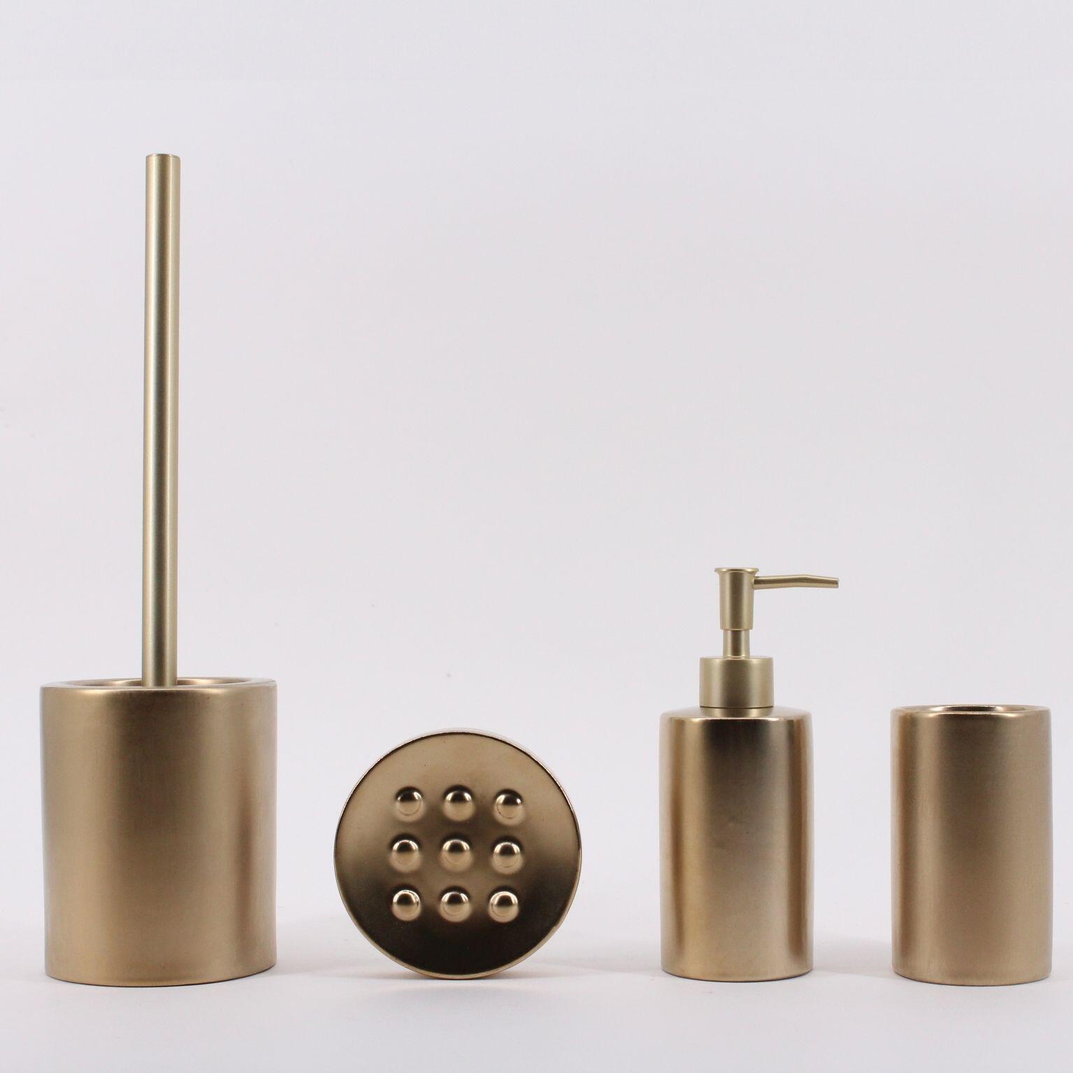 Copo para escova de dentes dourado Joy - 3