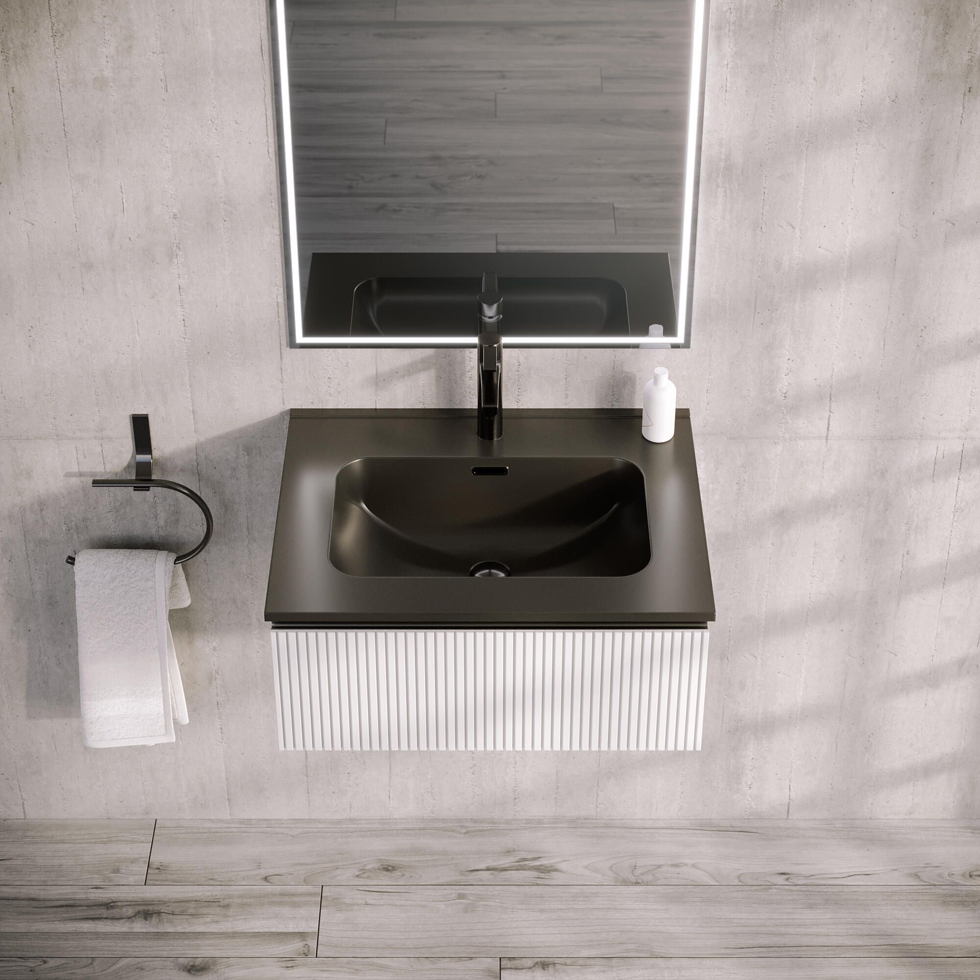 Lavabo encastrado mia 61x18x46 cm