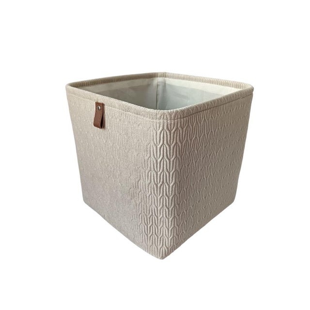 6 Paniers De Rangement Cubiques Tissu Feutré Pliables 23x23x26.5cm - Gris Foncé