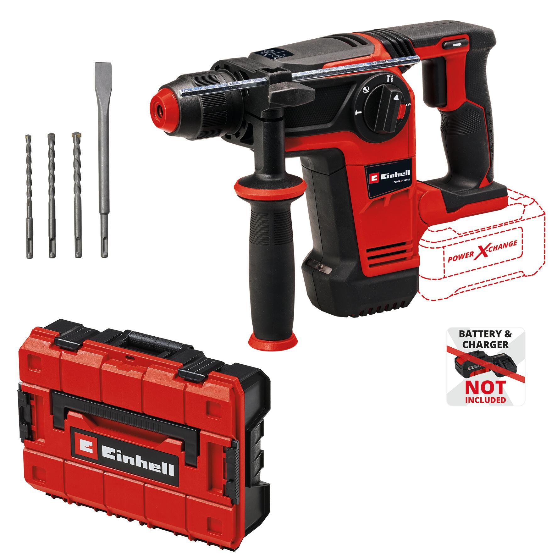 Martillo perforador EINHELL PROFESSIONAL TP-HD 18/28 - Con maletín y sin batería - Compatible con Power X-Change - 4
