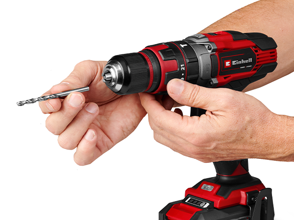 Taladro percutor a batería EINHELL 18V - 2 baterias - Tope de profundidad - Power X-Change TE-CD 18/50 Li-i +64 Kit - 5