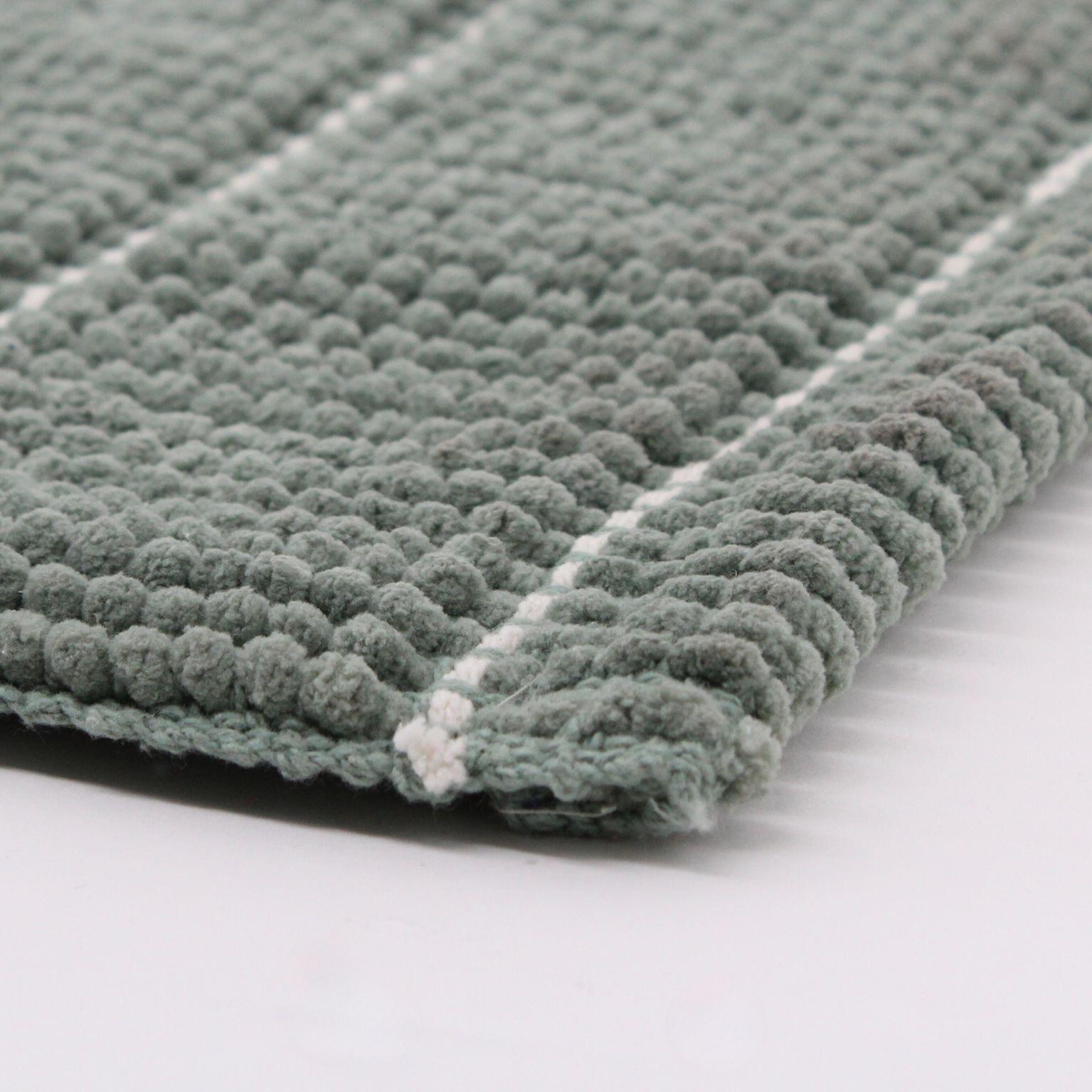 Tapis de bain l.50 x L.80 cm vert Felipe AZAO - 3