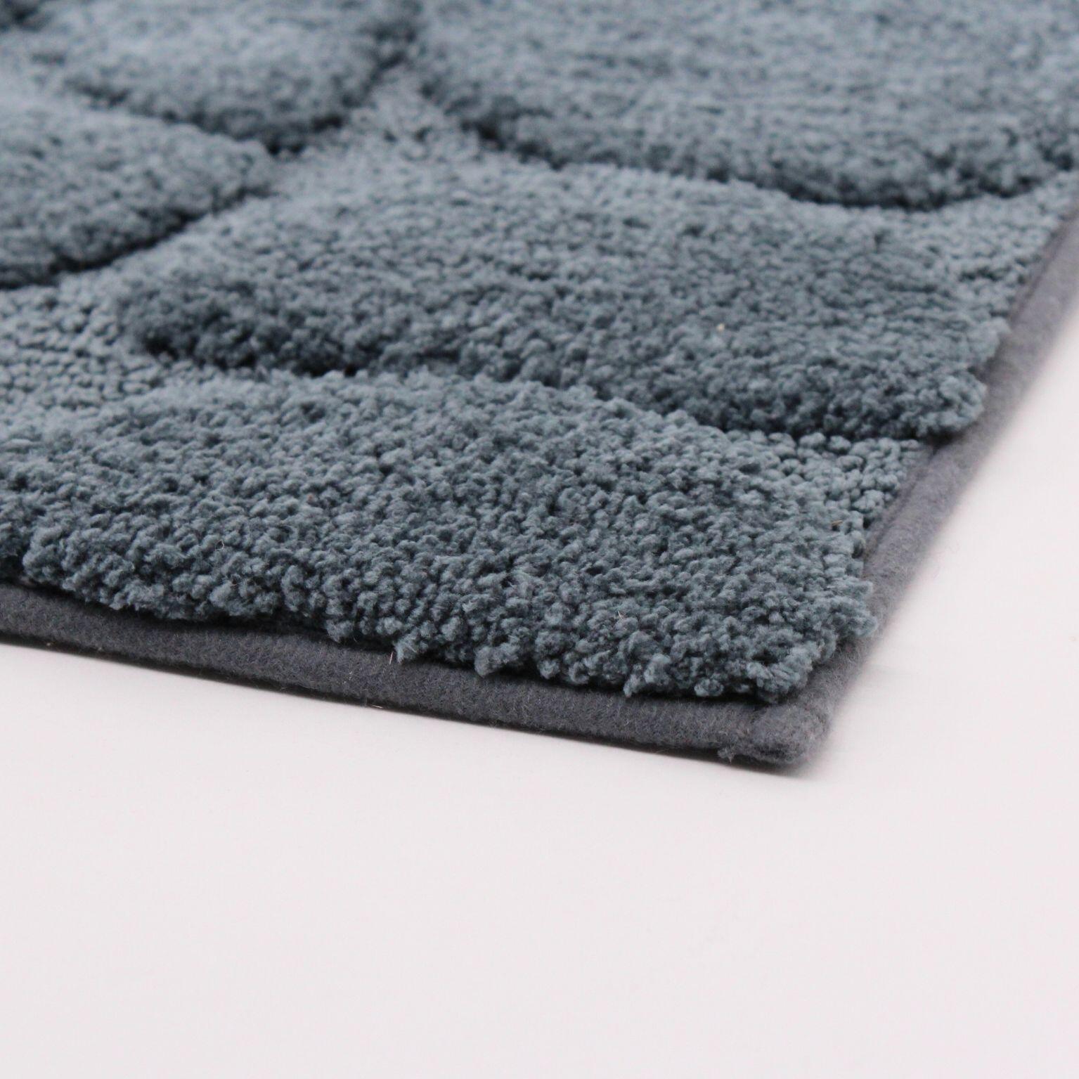 Tapis de bain l.50 x L.80 cm gris Galet - 2