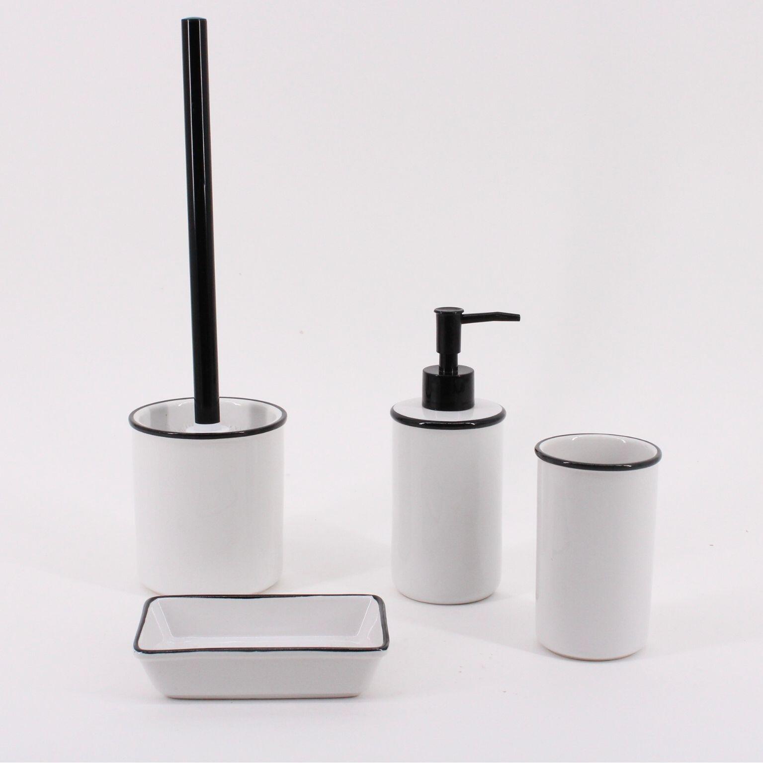 Porte-savon céramique Marcel, noir et blanc - 5