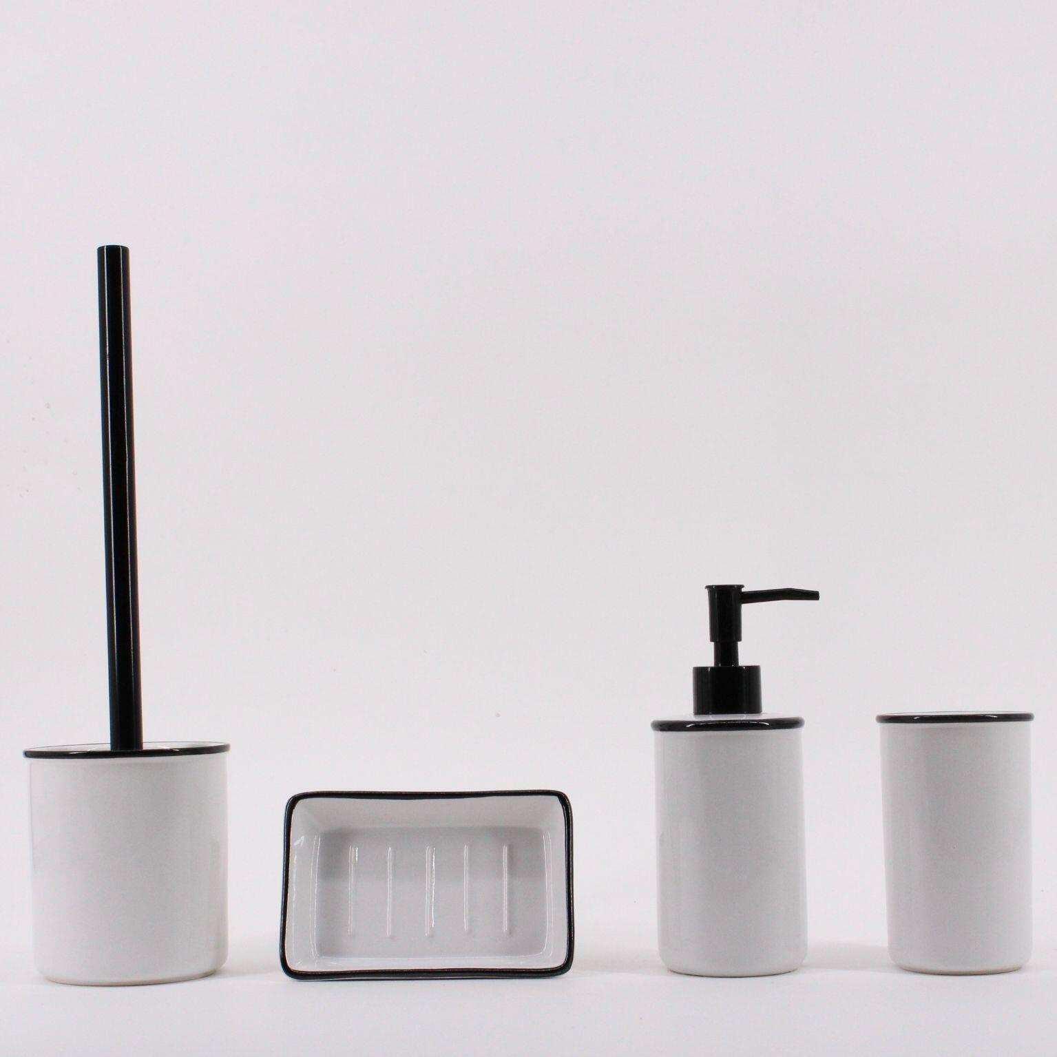 Porte-savon céramique Marcel, noir et blanc - 6