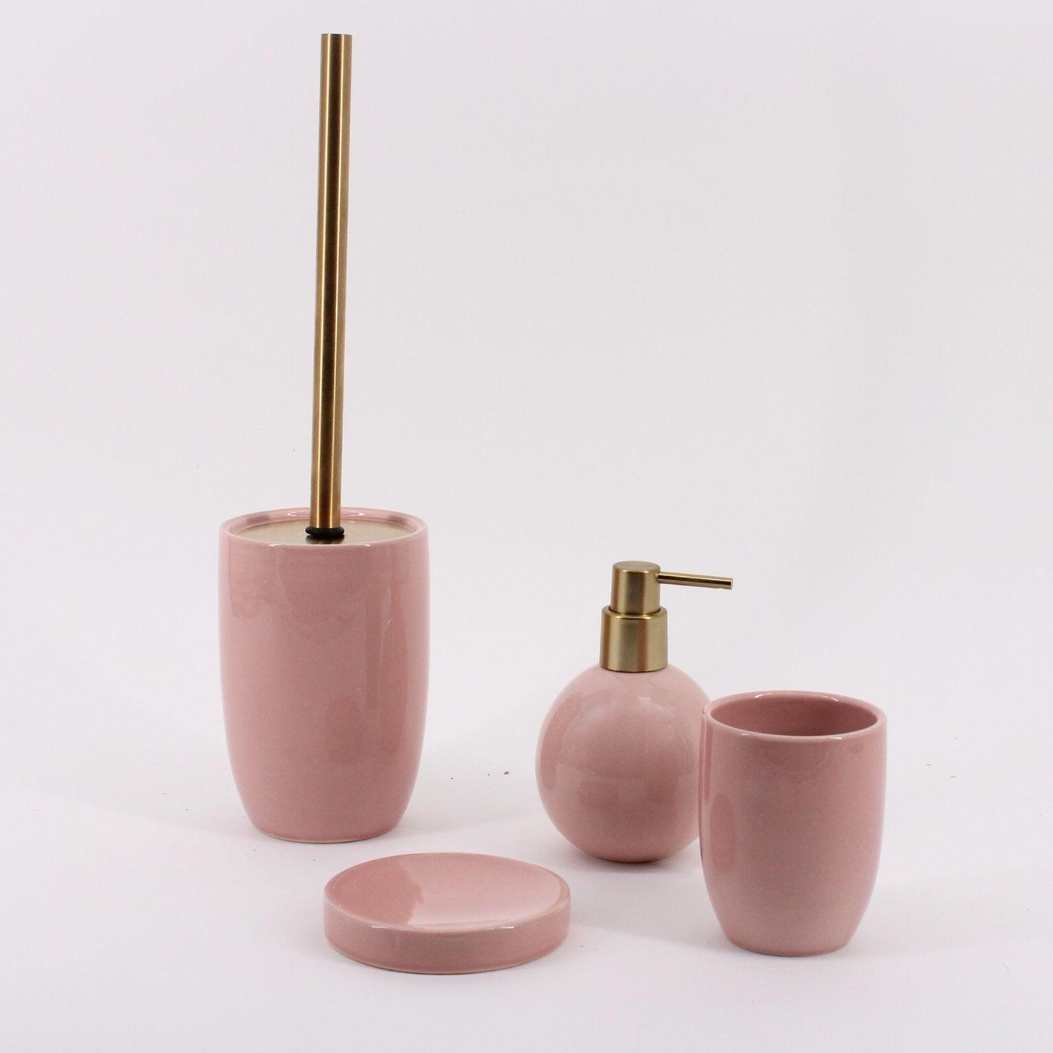 Gobelet de salle de bains Tidiane rose NORASIA - 4