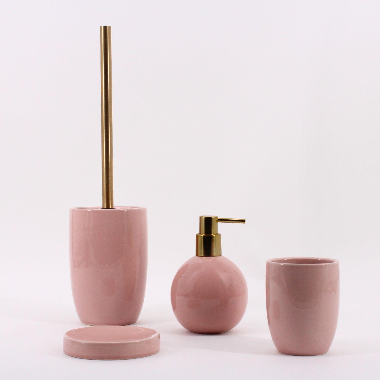 Gobelet de salle de bains Tidiane rose NORASIA - 3