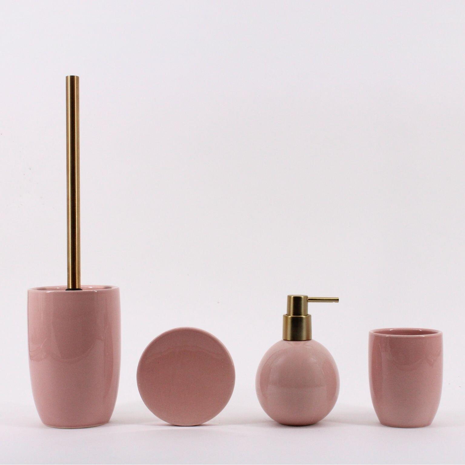 Gobelet de salle de bains Tidiane rose NORASIA - 2