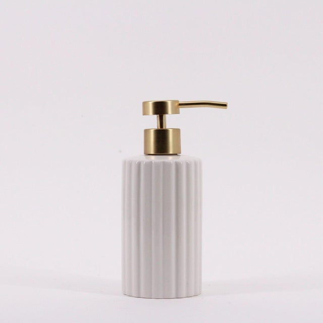 Distributeur de savon 500ml céramique ivoire Monica AZAO