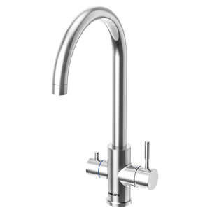 Mezclador cocina SYRA caño curvo recto giratorio funciones cromo