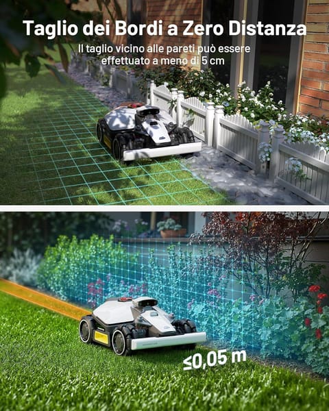 Robot Tagliaerba MAMMOTION YUKA Mini 500 - Senza Filo Perimetrale, AI 3D, 50% Pendenza