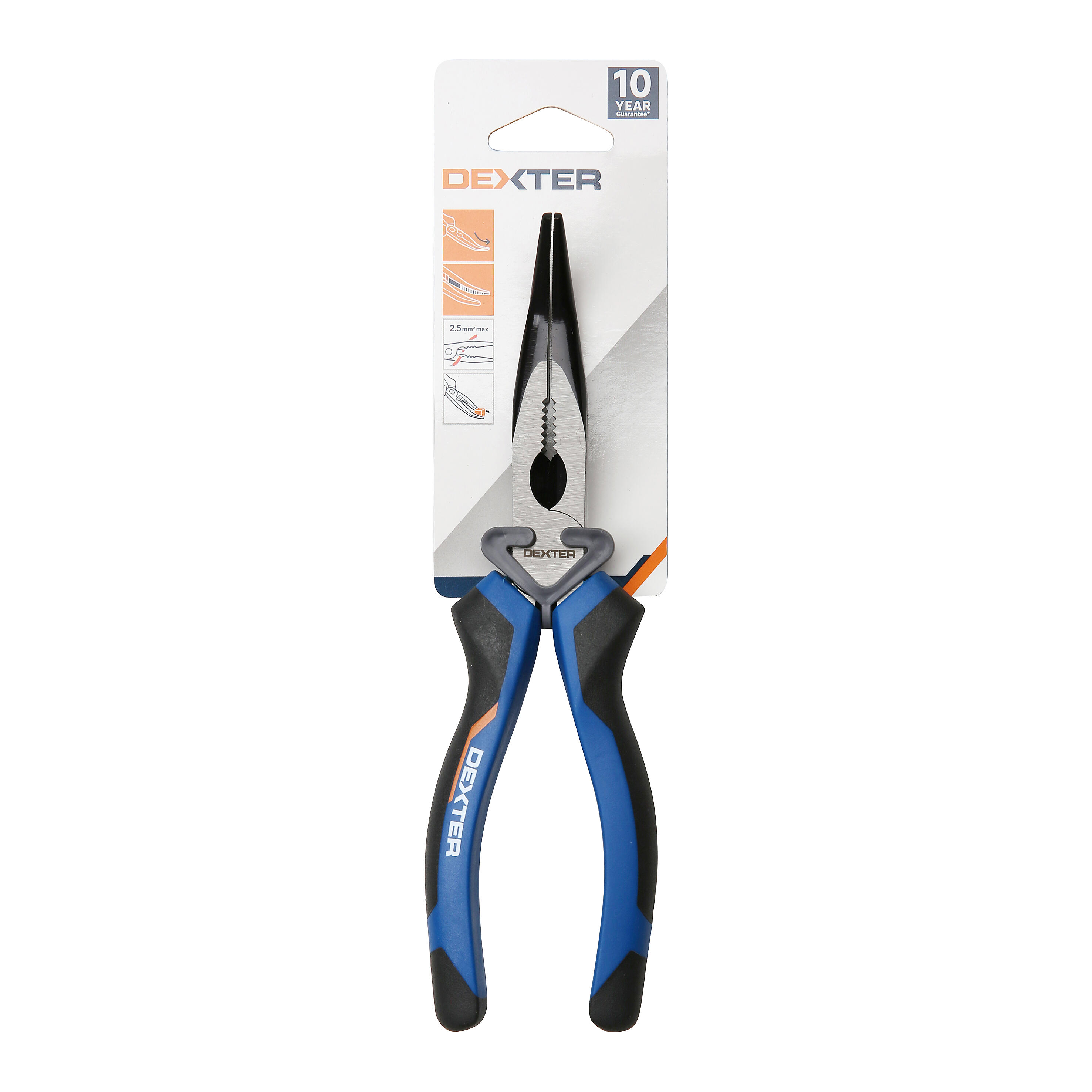 Pince à bec courbe sans protection électrique DEXTER 856566, 200 mm - 4