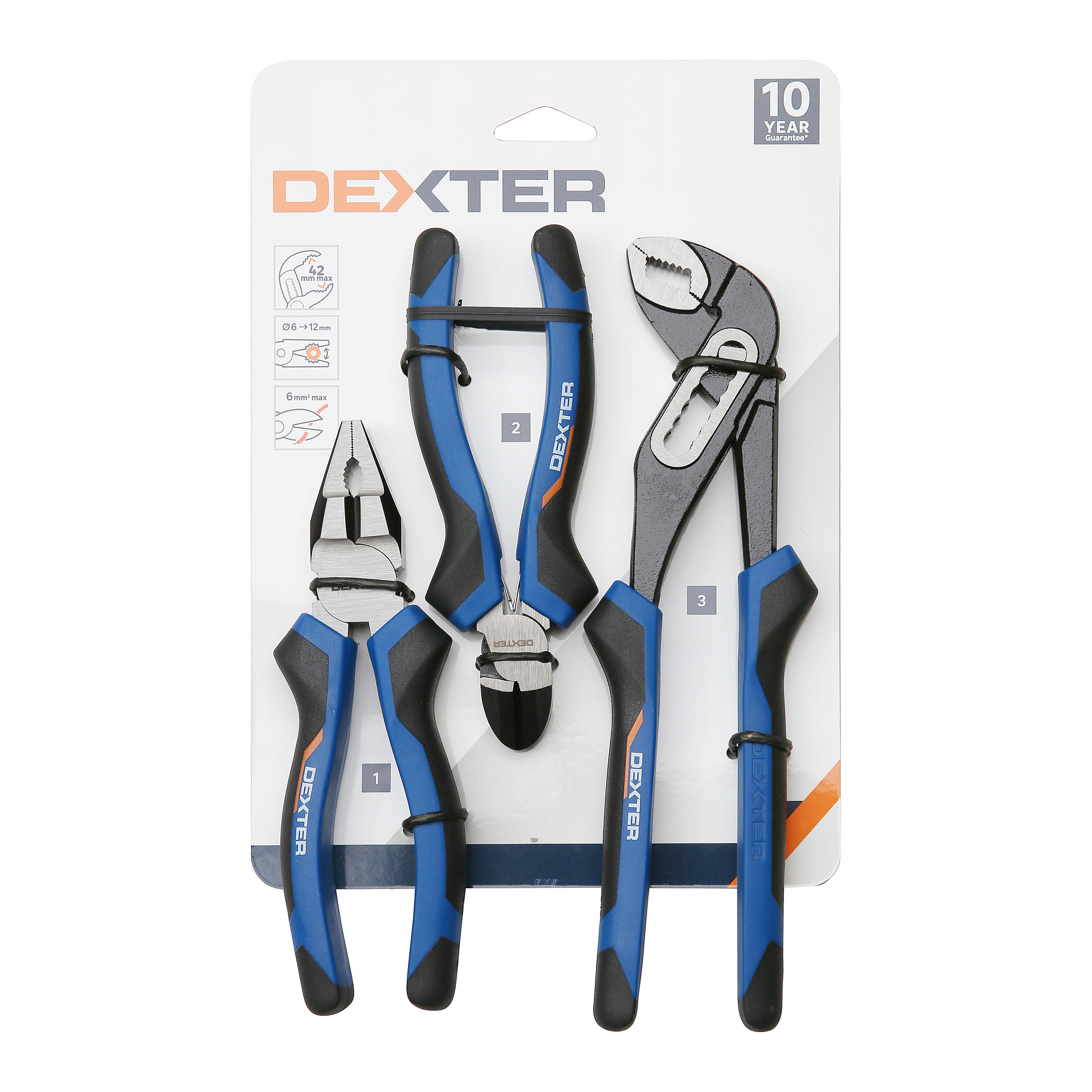 Lot de 3 pinces de précision non isolé DEXTER - 8