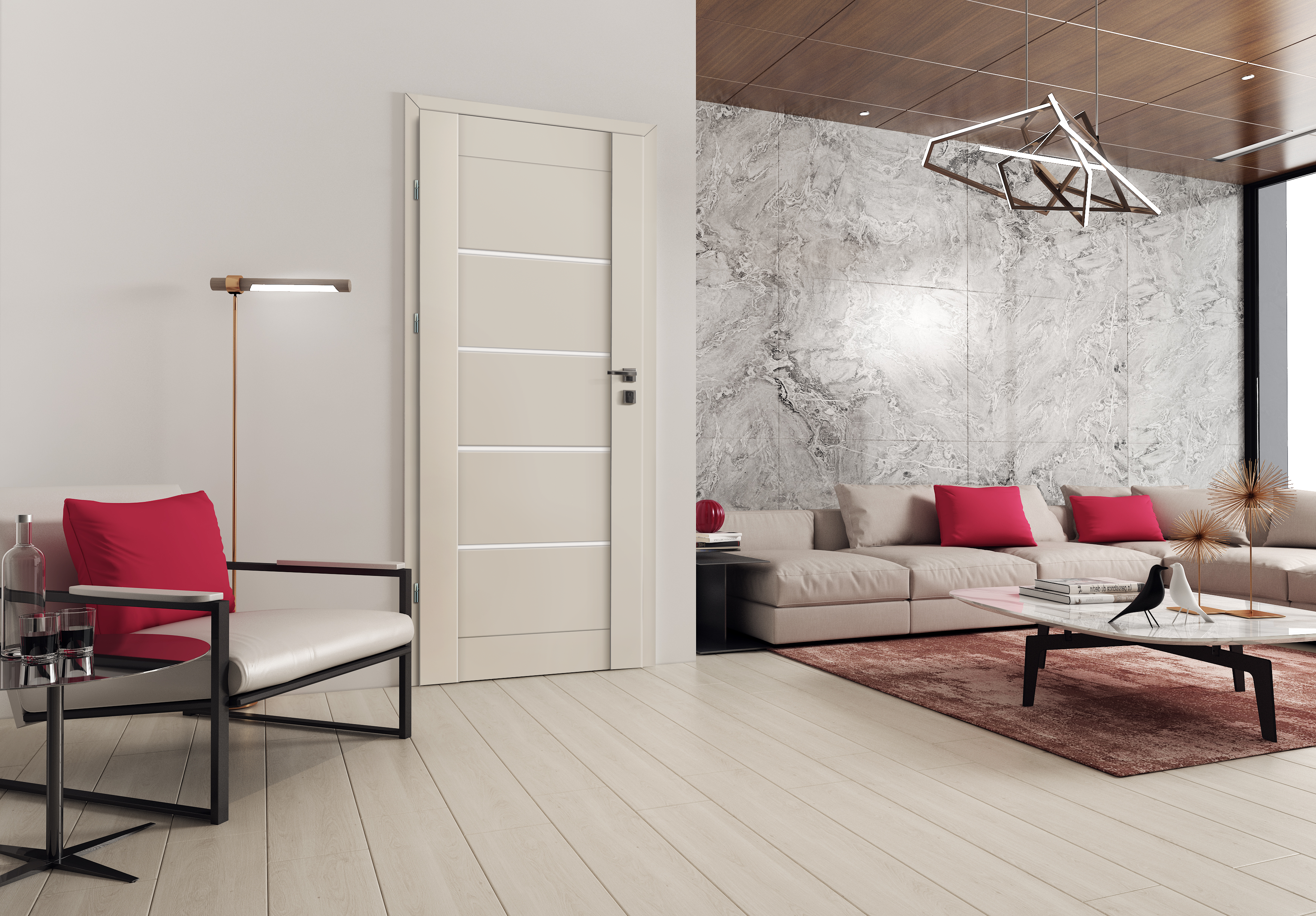 Drzwi wewnętrzne pokojowe Vinci Cashmere 80 lewe Voster - 2