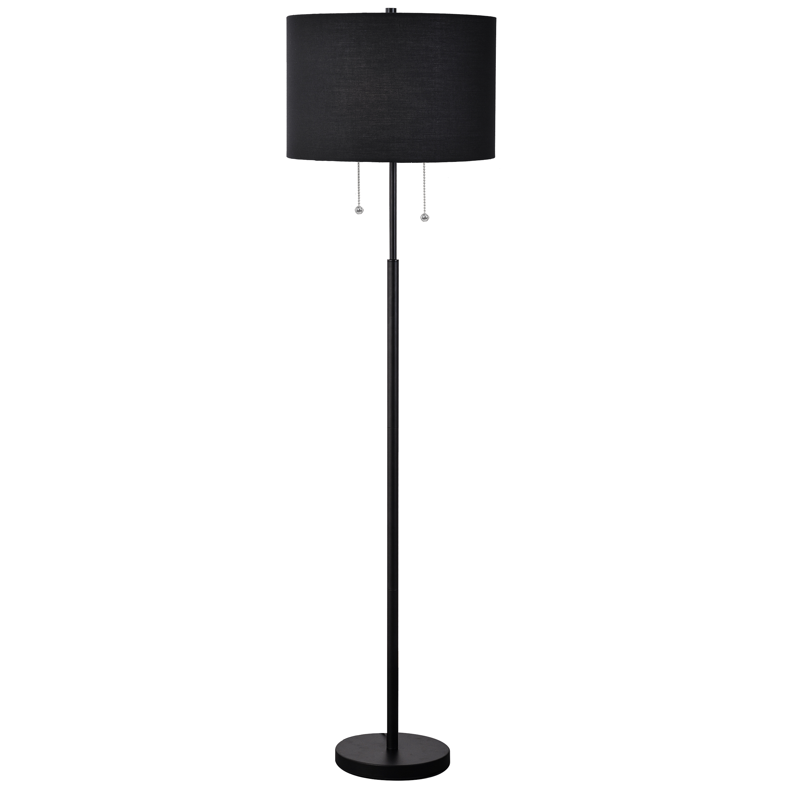 Lampa podłogowa Fogo czarna 2 x E27
