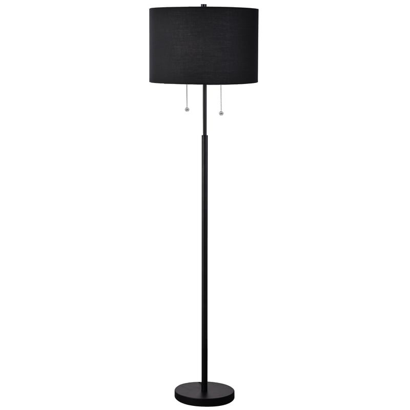 Lampa podłogowa Fogo czarna 2 x E27