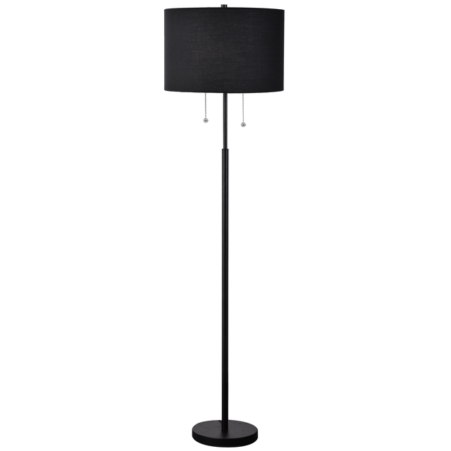 Lampa podłogowa Fogo czarna 2 x E27