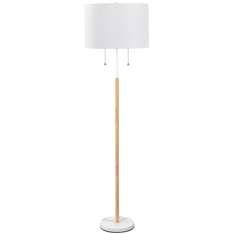 Lampa podłogowa Fogo biała 2 x E27