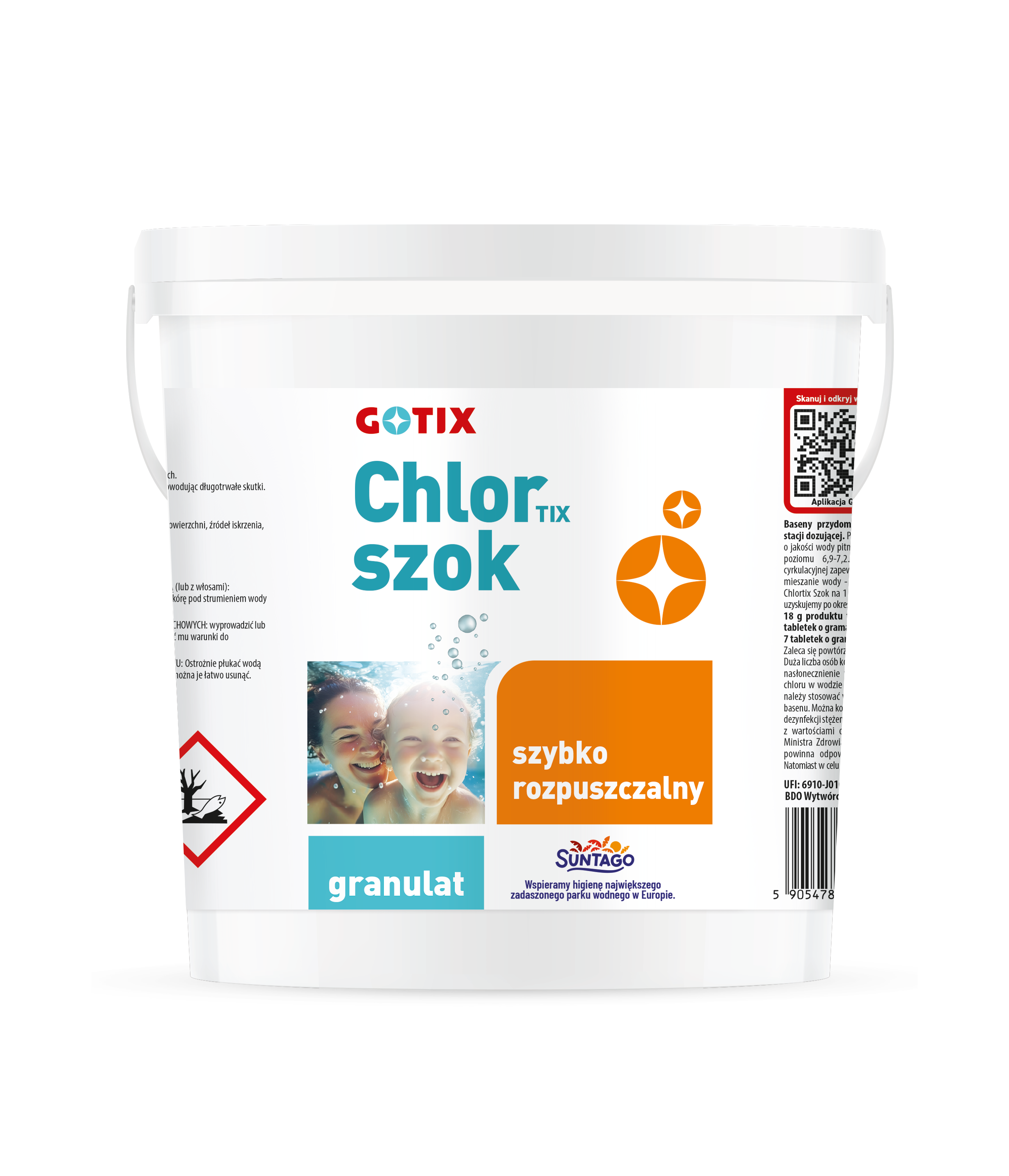 Chlor szok w granulacie do basenu 3kg Chlortix Gotix