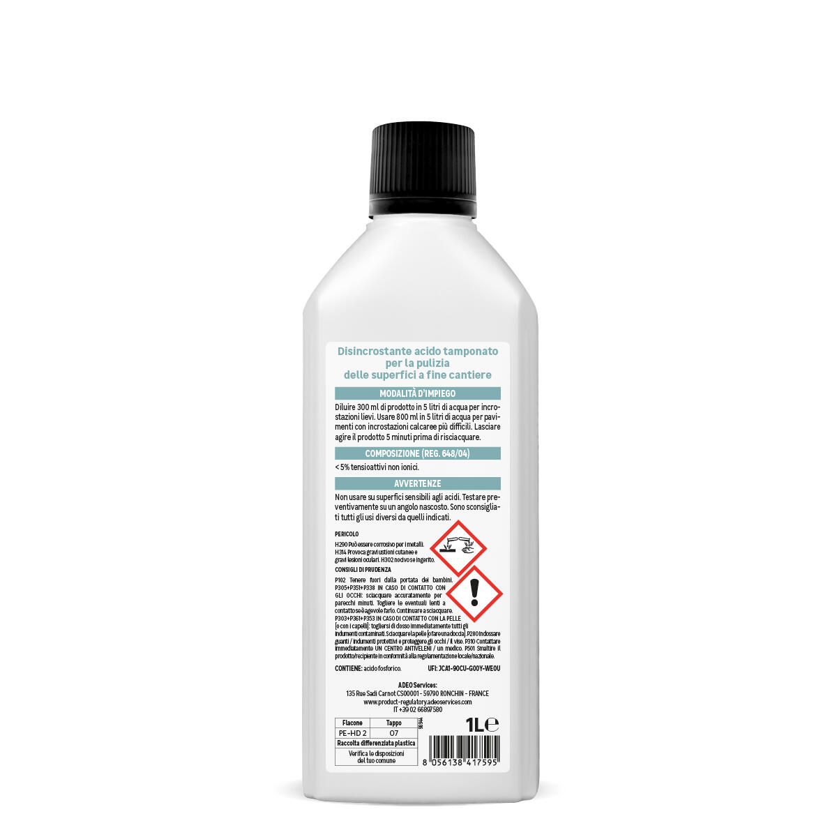 Prodotto per la manutenzione IMPACT disincrostante fine cantiere 1 L - 2