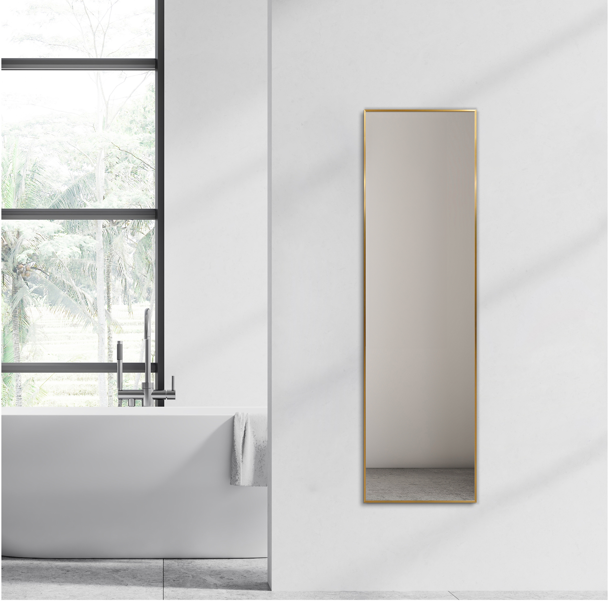 Lustro Bria w złotej ramie 40 x 140 cm Inspire - 3