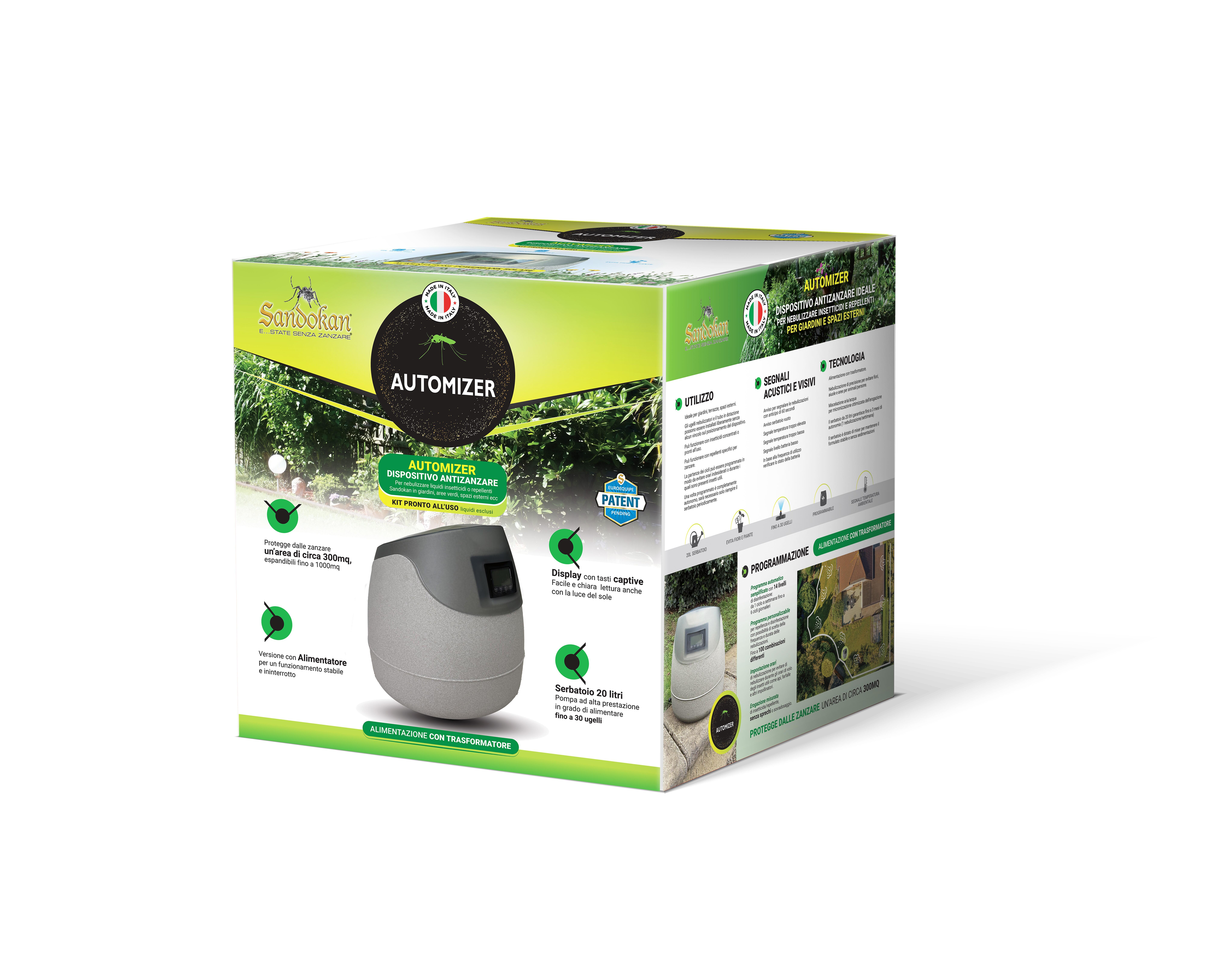 Kit nebulizzatore SANDOKAN Automizer impianto anti zanzare e mosche - 6