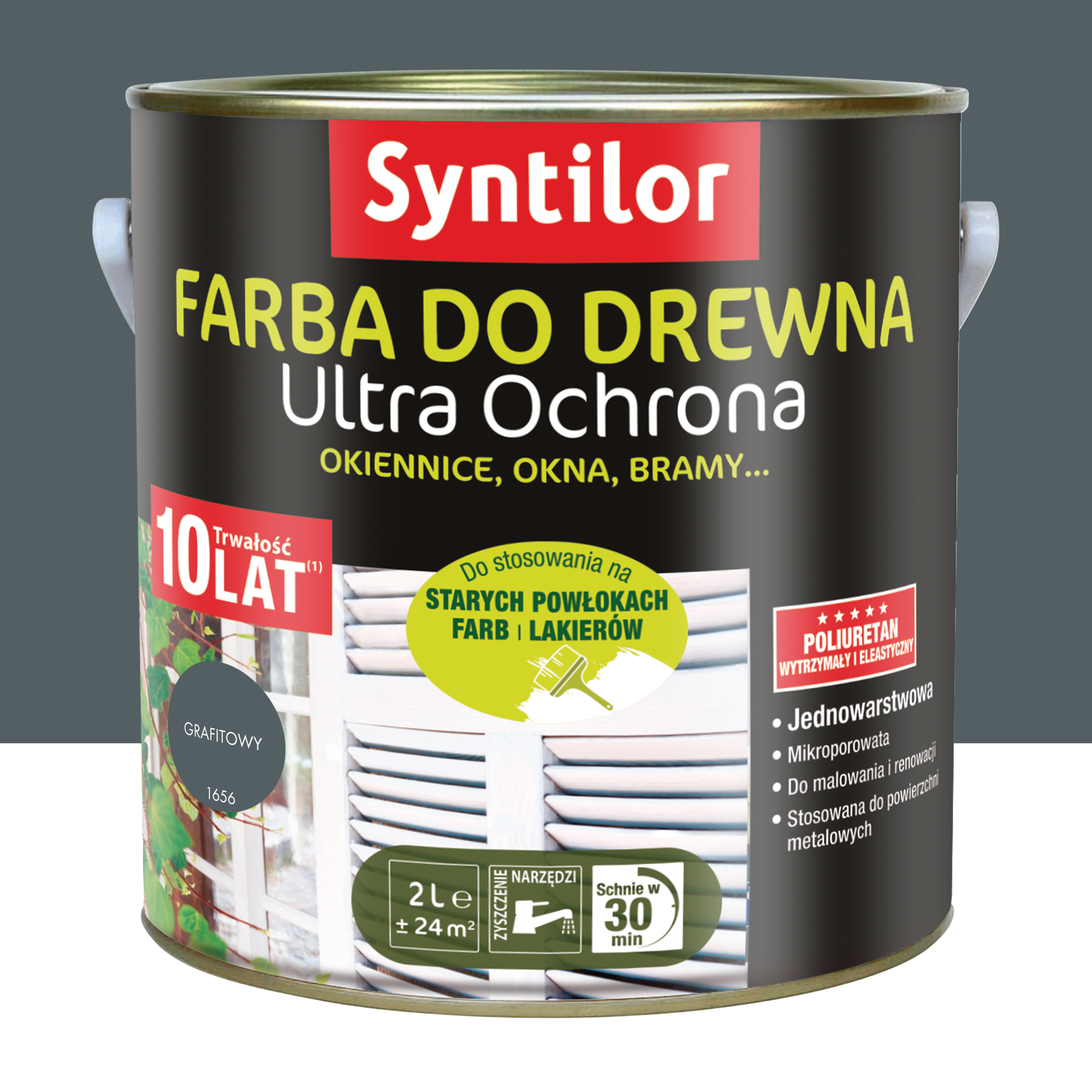 Farba mikroporowa grafitowa 2 l Syntilor