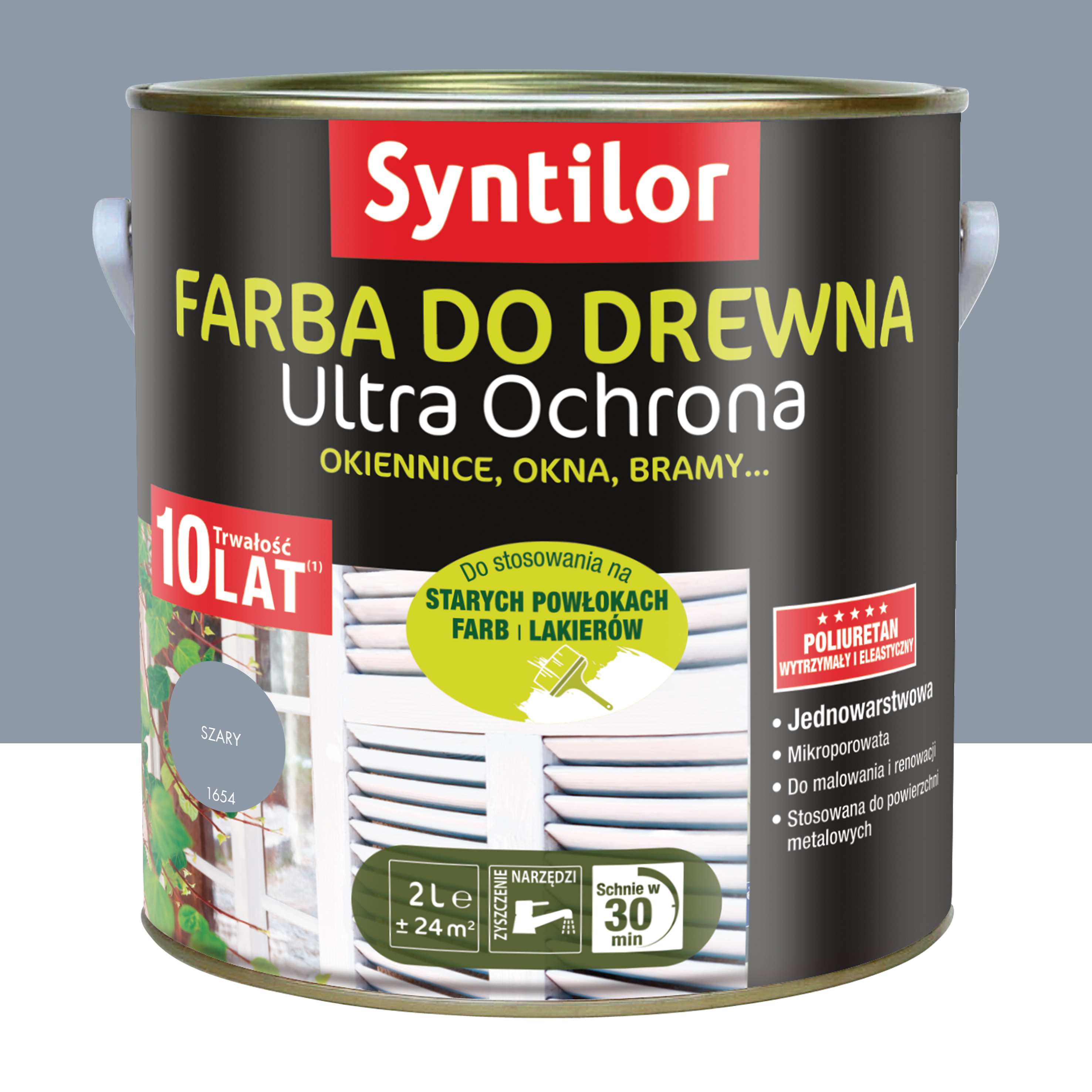 Farba mikroporowa szara 2 l Syntilor