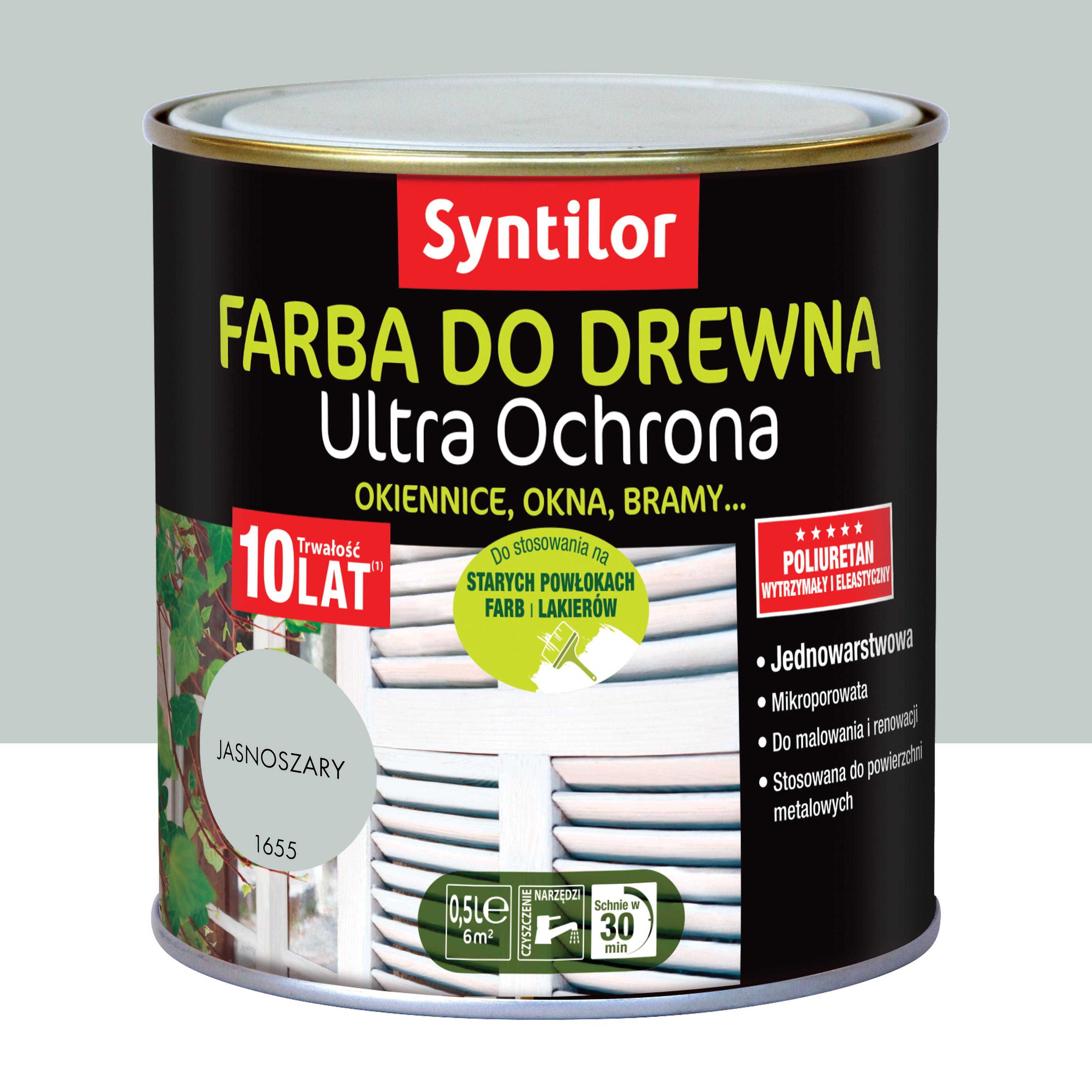 Farba mikroporowa jasnoszara 0.5 l Syntilor