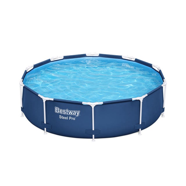 Piscina tubular de PVC gris redonda ø 3.66x0.76 m con depuradora de cartucho BESTWAY