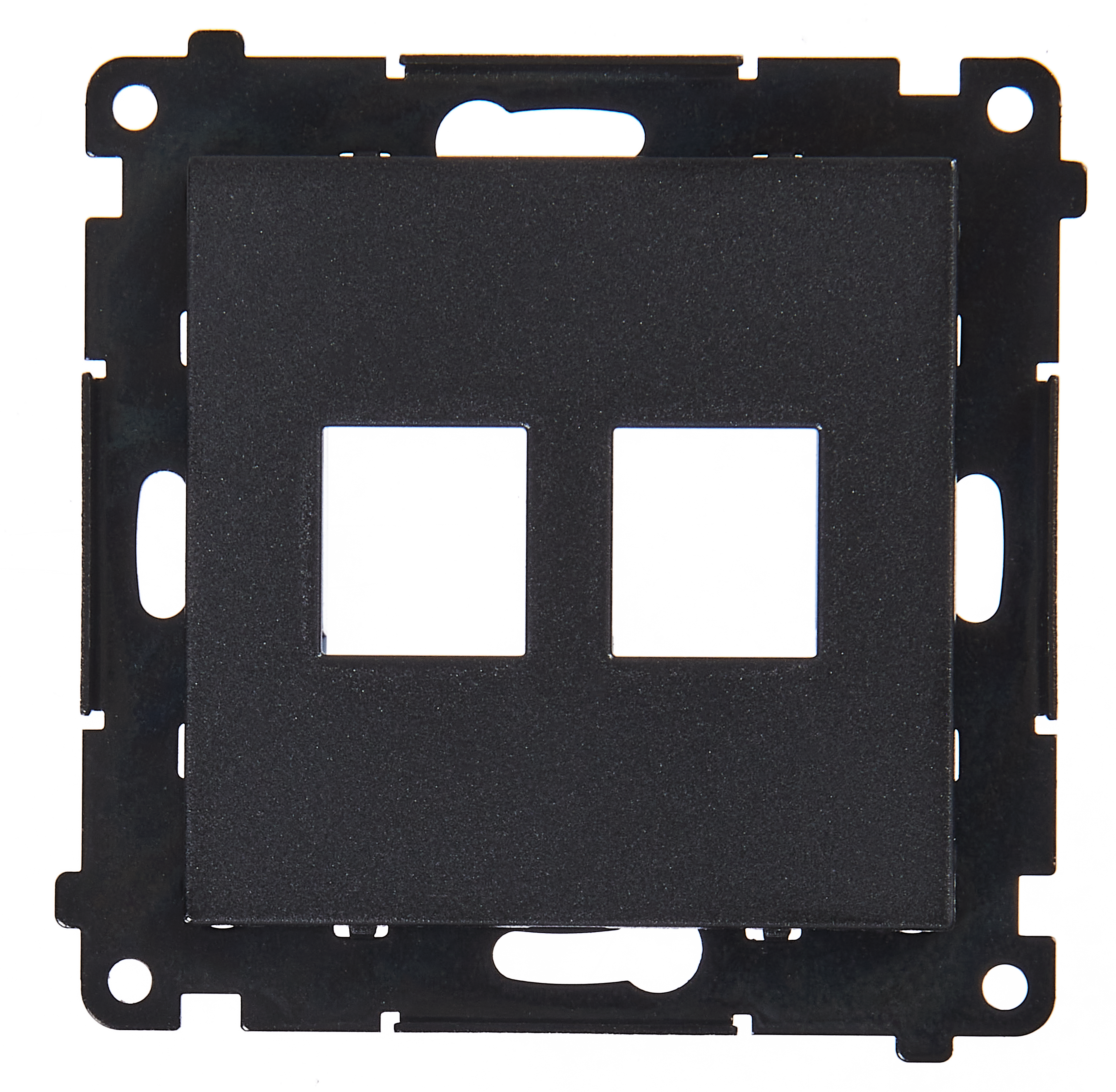 Odubowa gniazda Keystone Simon 55 czarny mat Kontakt Simon