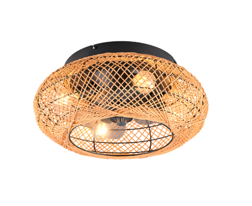 Ventoinha de teto com lâmpada D50 cm castanho 470 Lm Bidar Trio Lighting
 - 17