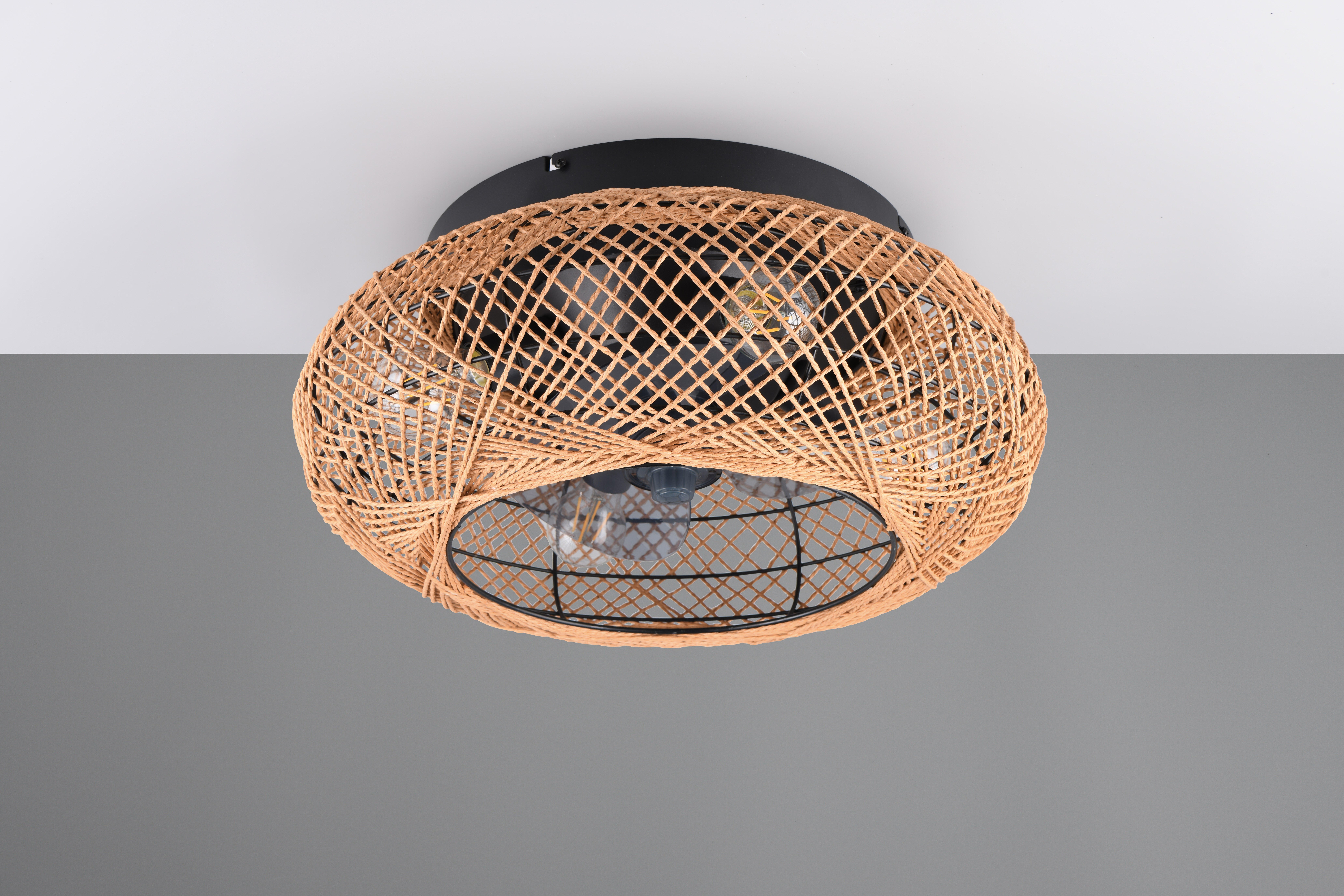Ventoinha de teto com lâmpada D50 cm castanho 470 Lm Bidar Trio Lighting
 - 10