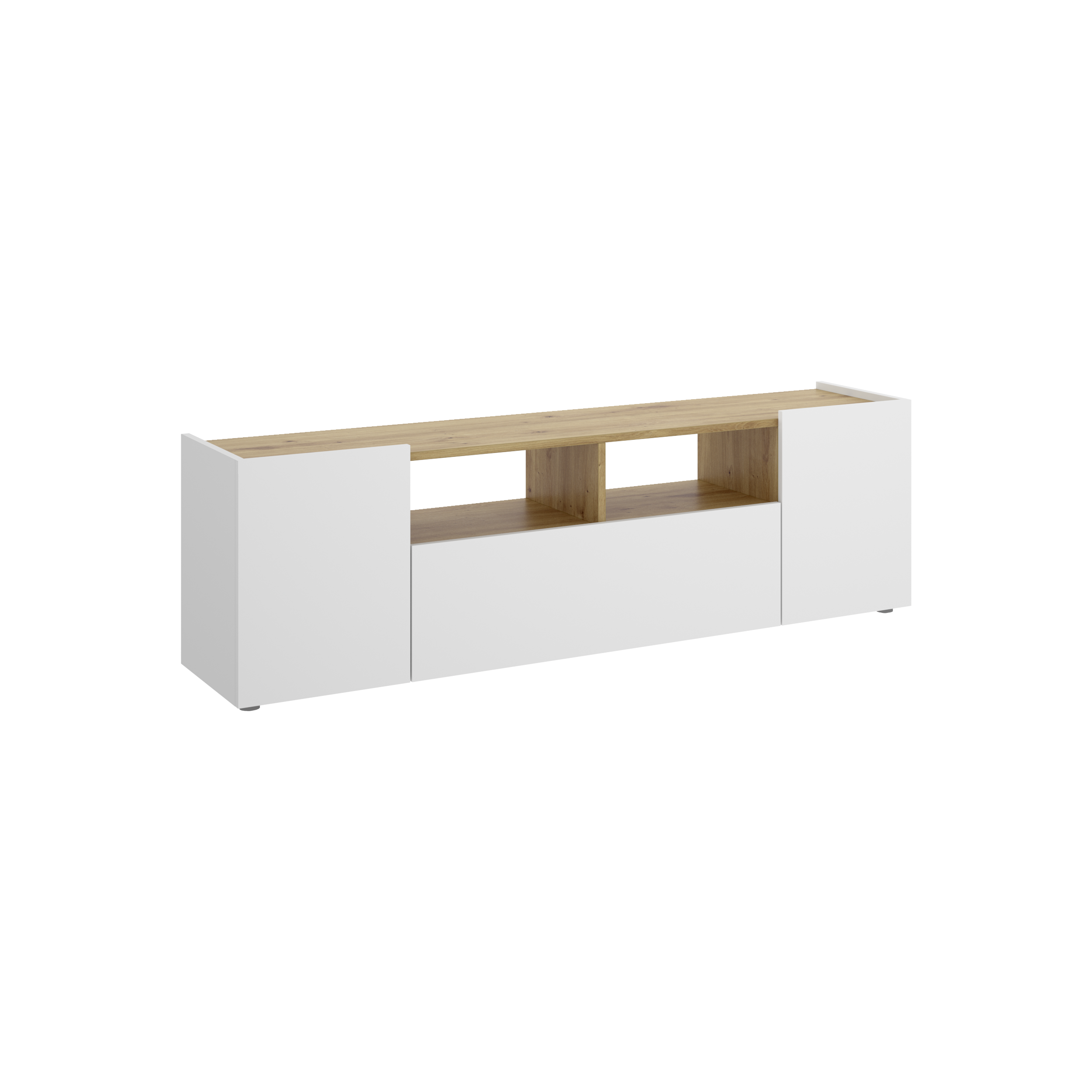 Mueble de tv isola en blanco y nordic 44 x 142 x 35 cm