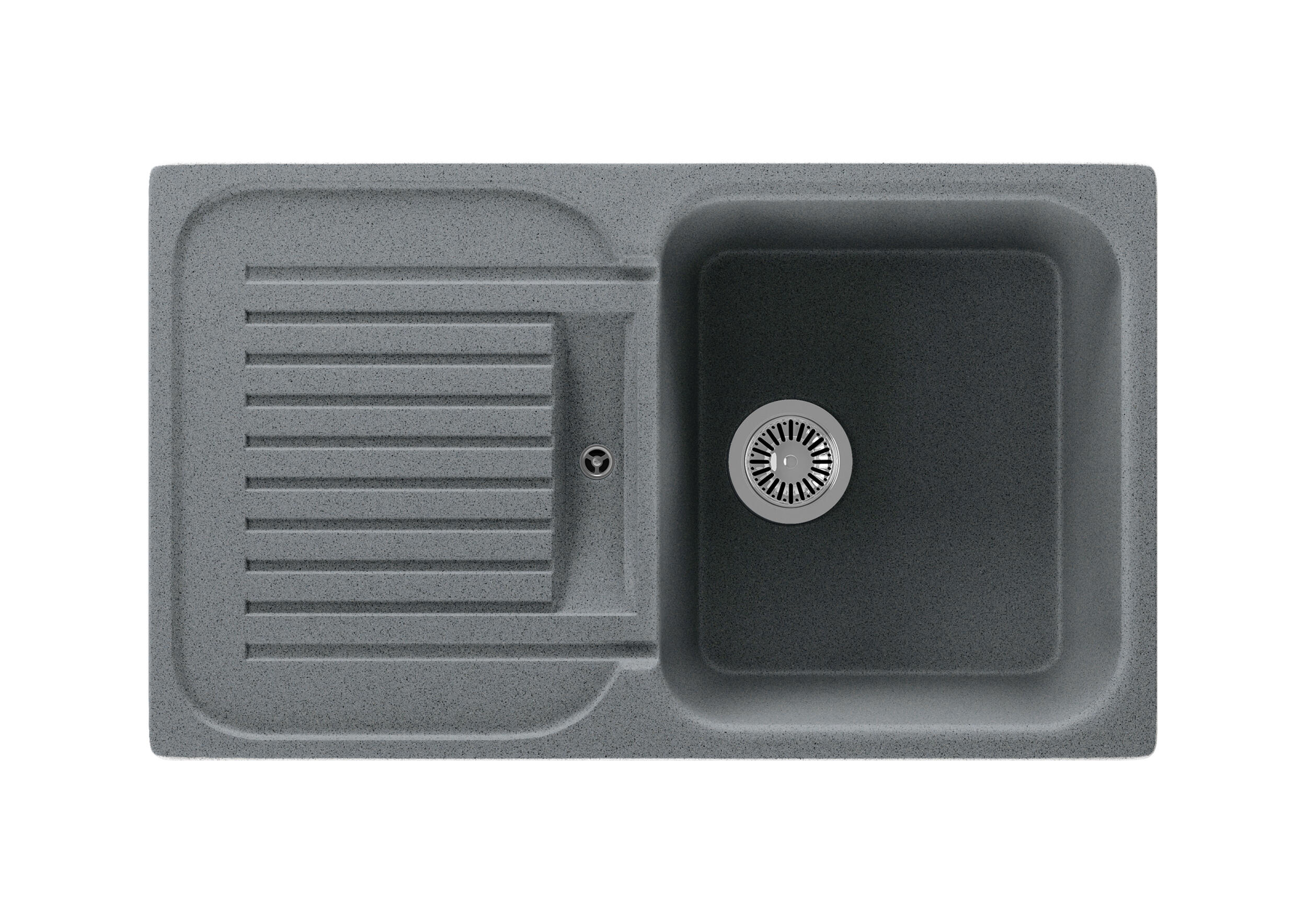 Fregadero seno con escurridor de resina rectangular interbany tacticos 84 x 49.5