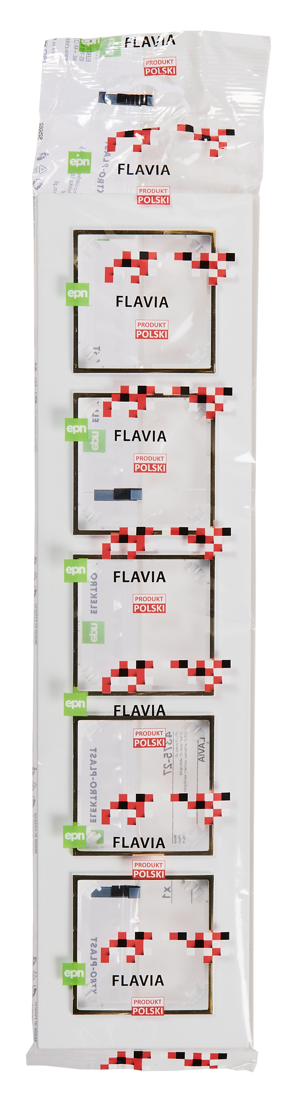 Ramka pięciokrotna Flavia biały / złoty Elektro-Plast - 2
