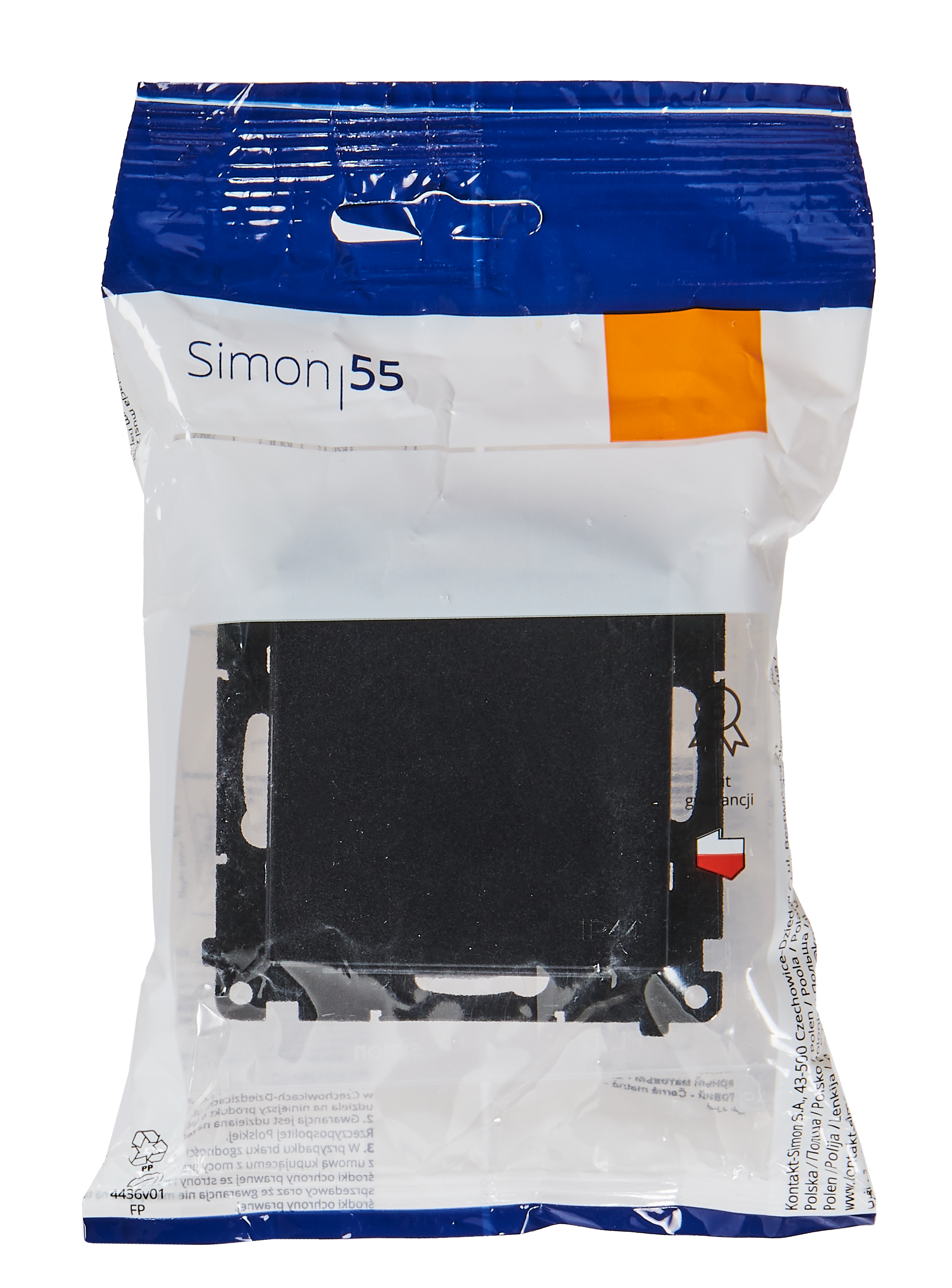 Gniazdo zasilające pojedyncze Simon 55 czarny mat IP44 Kontakt Simon - 5