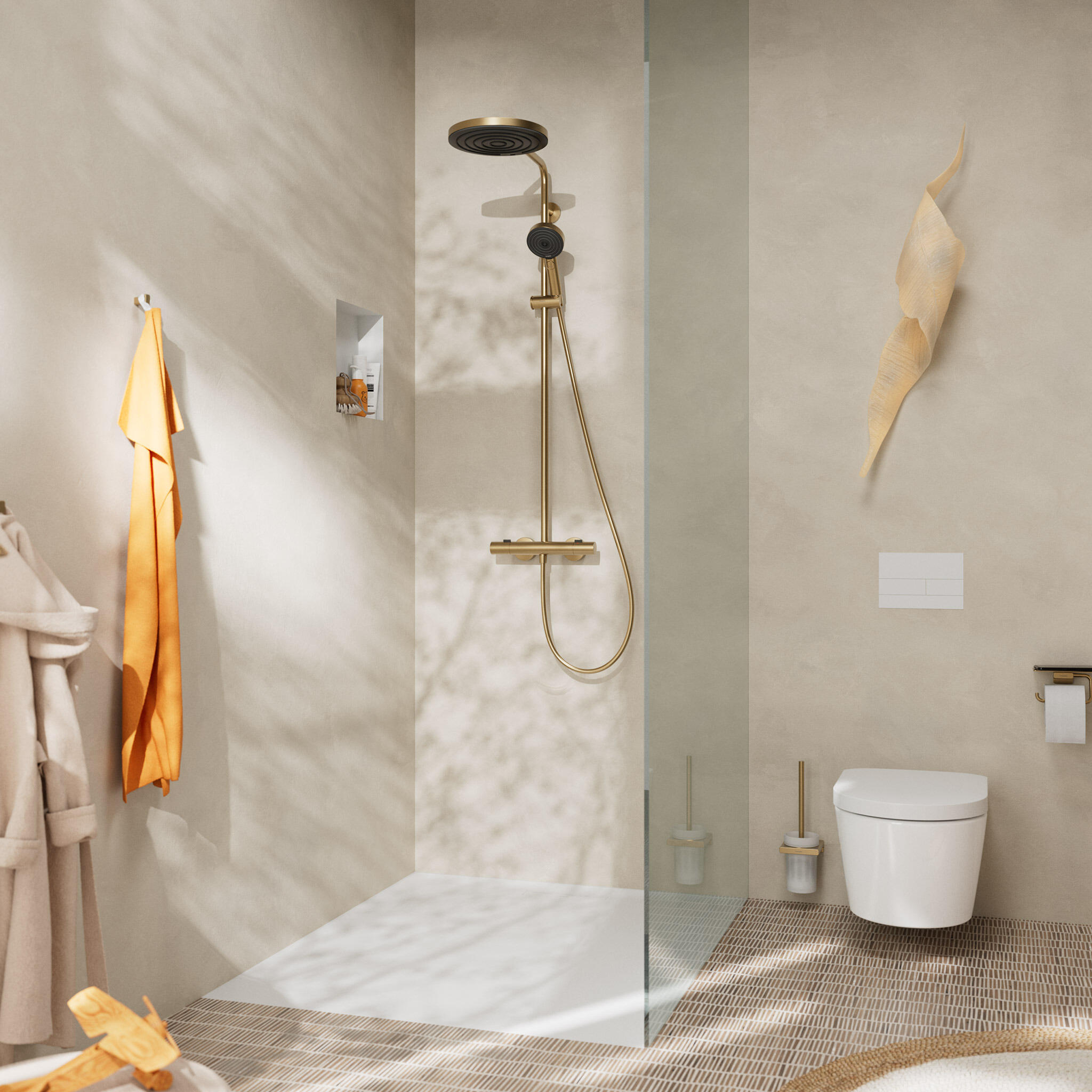 Colonne de douche thermostatique 3 jet(s) bronze Pulsify puro HANSGROHE - 2