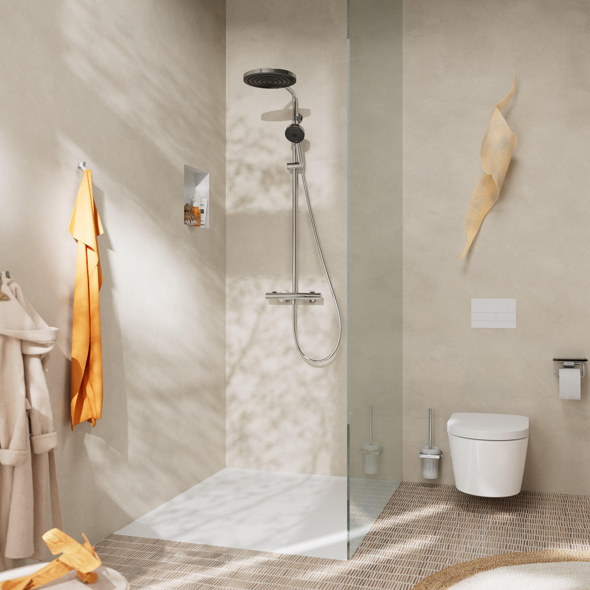 Colonne de douche thermostatique 3 jet(s) chrome Pulsify puro HANSGROHE - 2