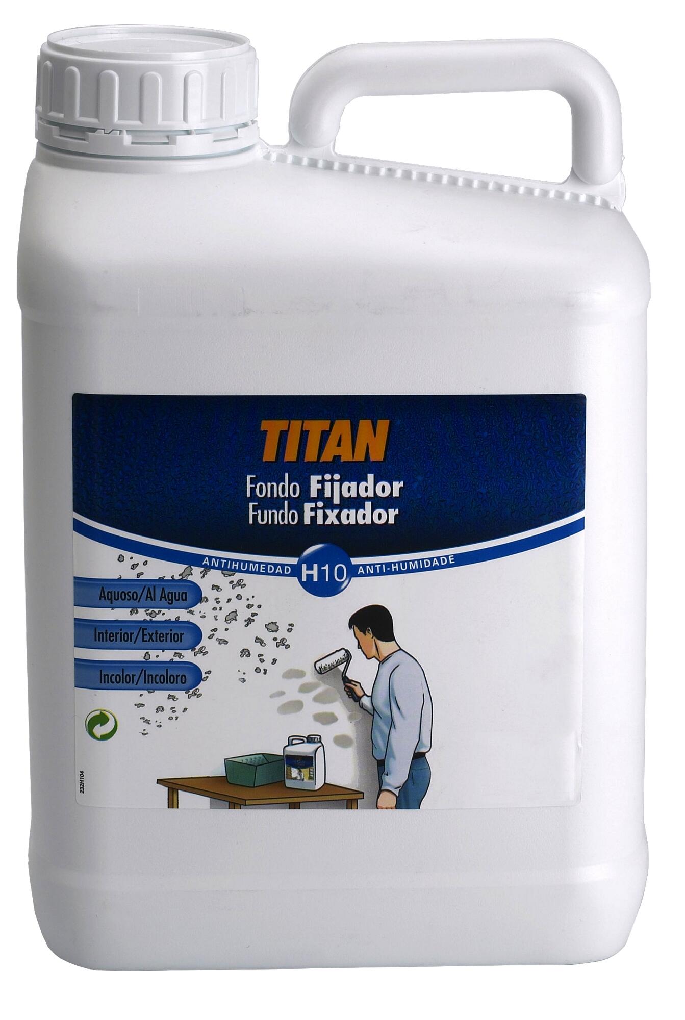 Fundo fixador água Titan h10 interior e exterior 0,75L incolor - 2
