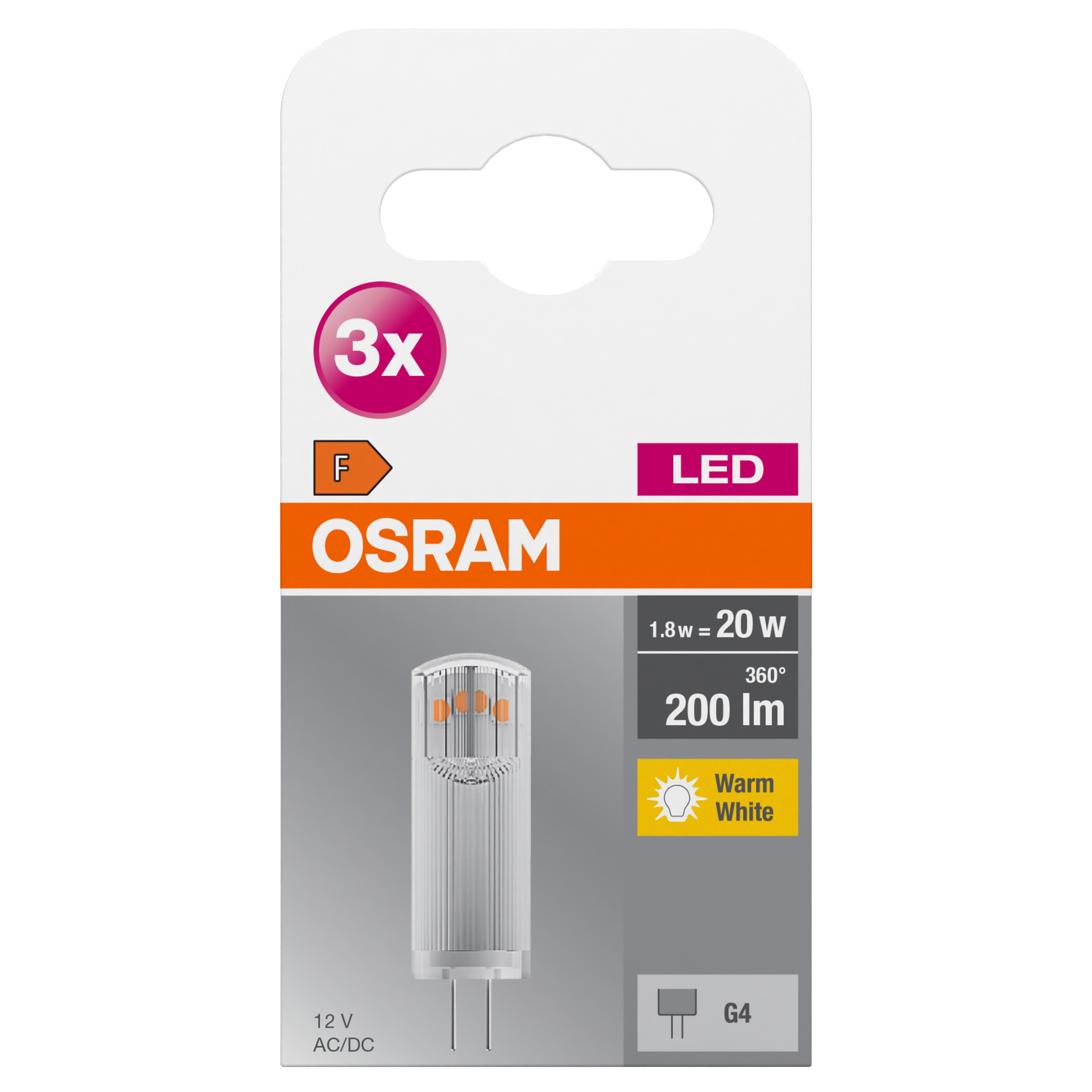 Żarówka LED G4 1.8 W 200 lm Ciepła biel Osram - 3